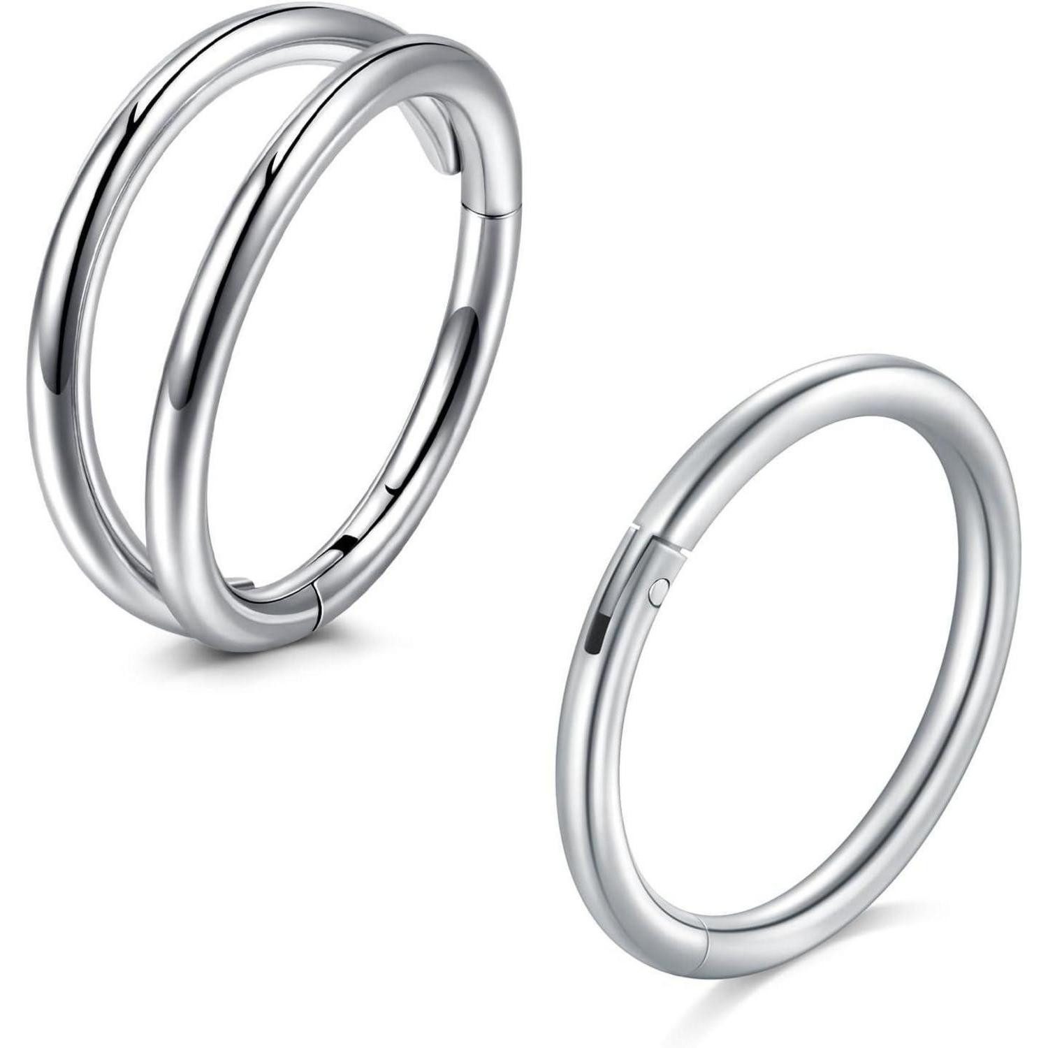 Nasenpiercing Nasenpiercing Ring 16G 18G Hinged Clicker Septum Helix Piercing 316L