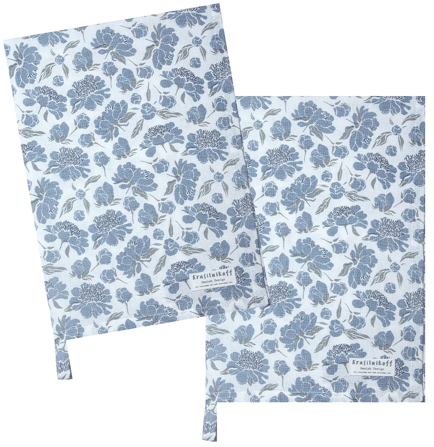 Krasilnikoff Geschirrtuch Rosehip, (2-tlg., 2-teilig), Geschirrtücher ca.50x70cm Baumwolle