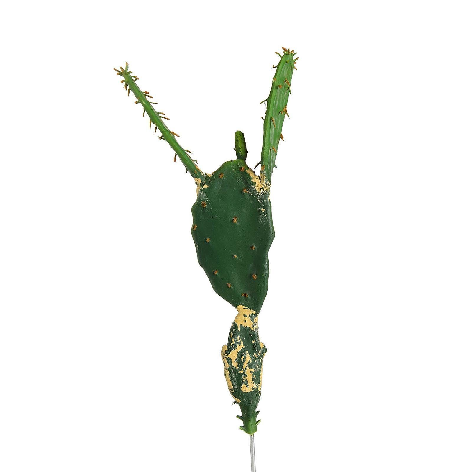 Kunstzweig Kunst-Blumenpick Kaktus, Depot, aus Kunststoff, Draht, L 28 Zentimeter