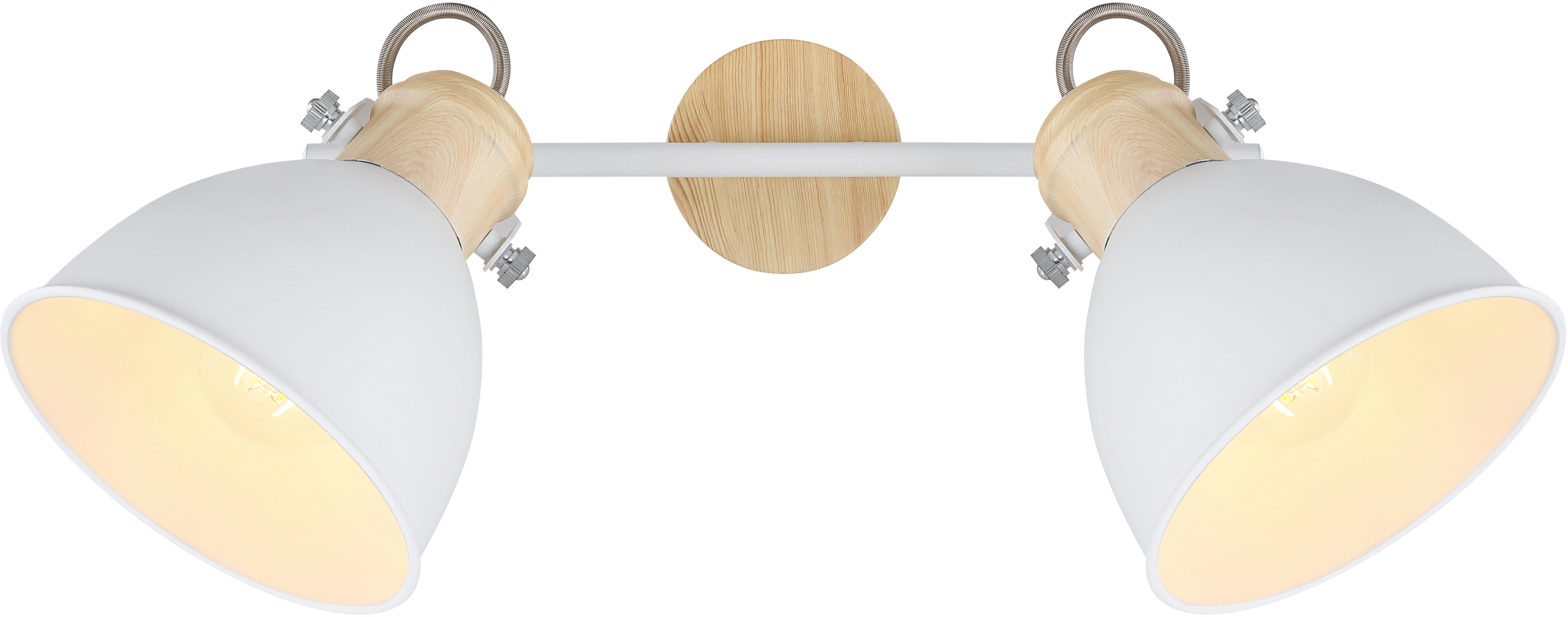 GLOBO LIGHTING Deckenstrahler WIHO, ohne Leuchtmittel, Deckenspot/holzoptik/Flur/Wohnzimmer