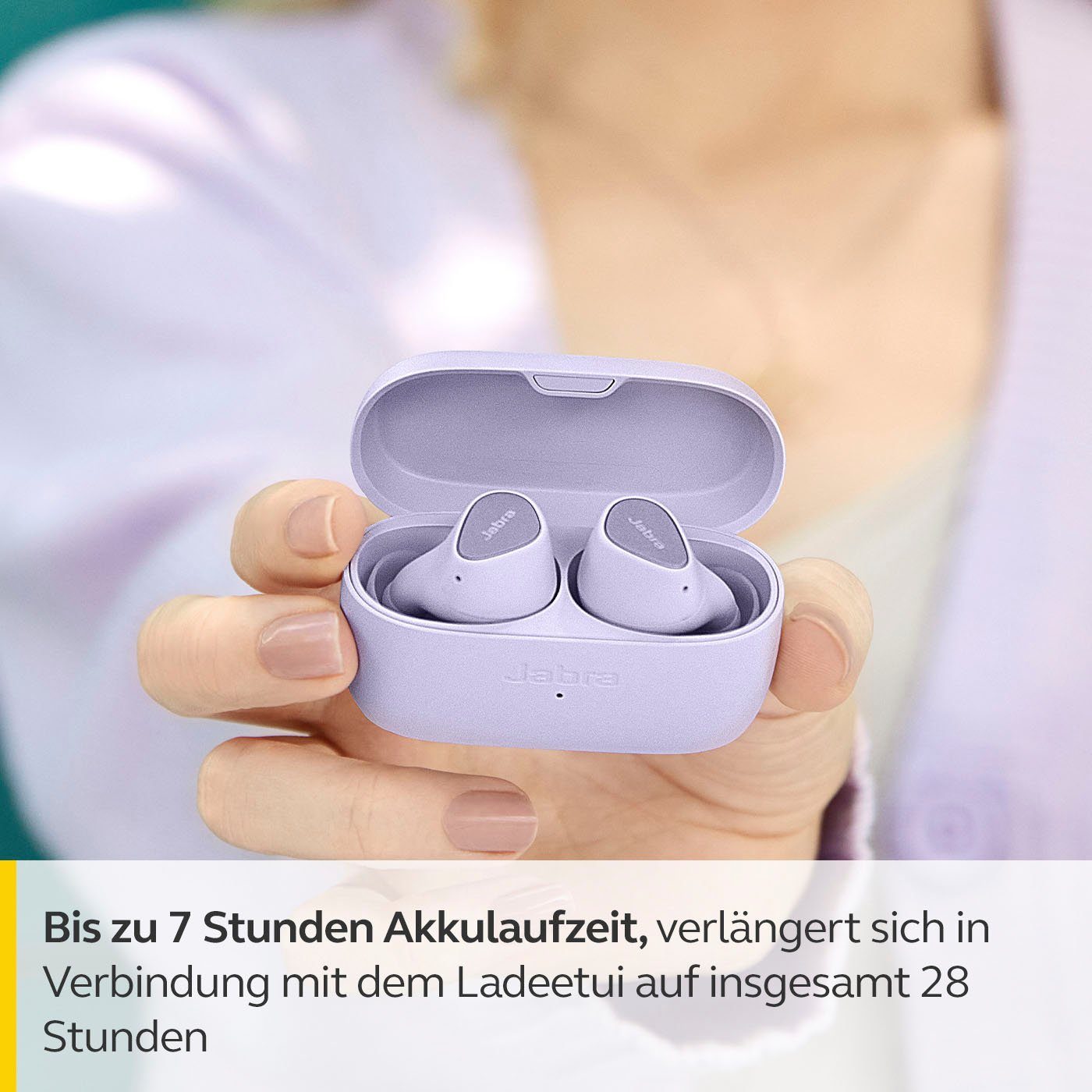 Jabra Elite 3 In-Ear-Kopfhörer (Geräuschisolierung, lila Bluetooth) Alexa, Assistant, Siri, Google