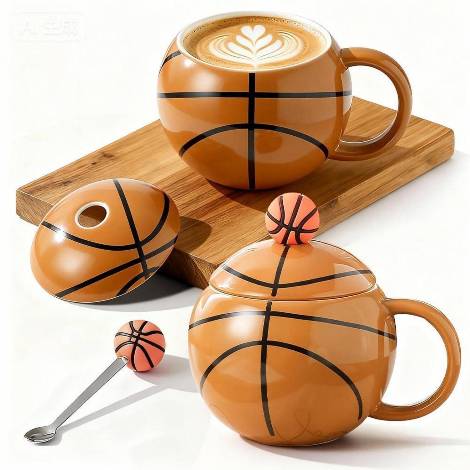 LuxusKollektion Tasse Kaffeetasse Basketball Fußball 400ml Keramik, Keramik