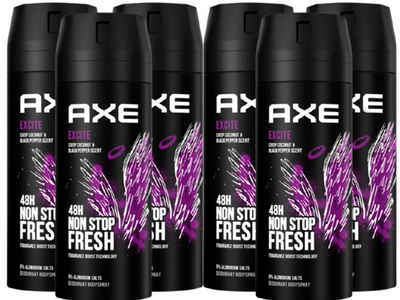 axe Deo-Set AXE Bodyspray Excite 6x 150ml Deospray Deodorant