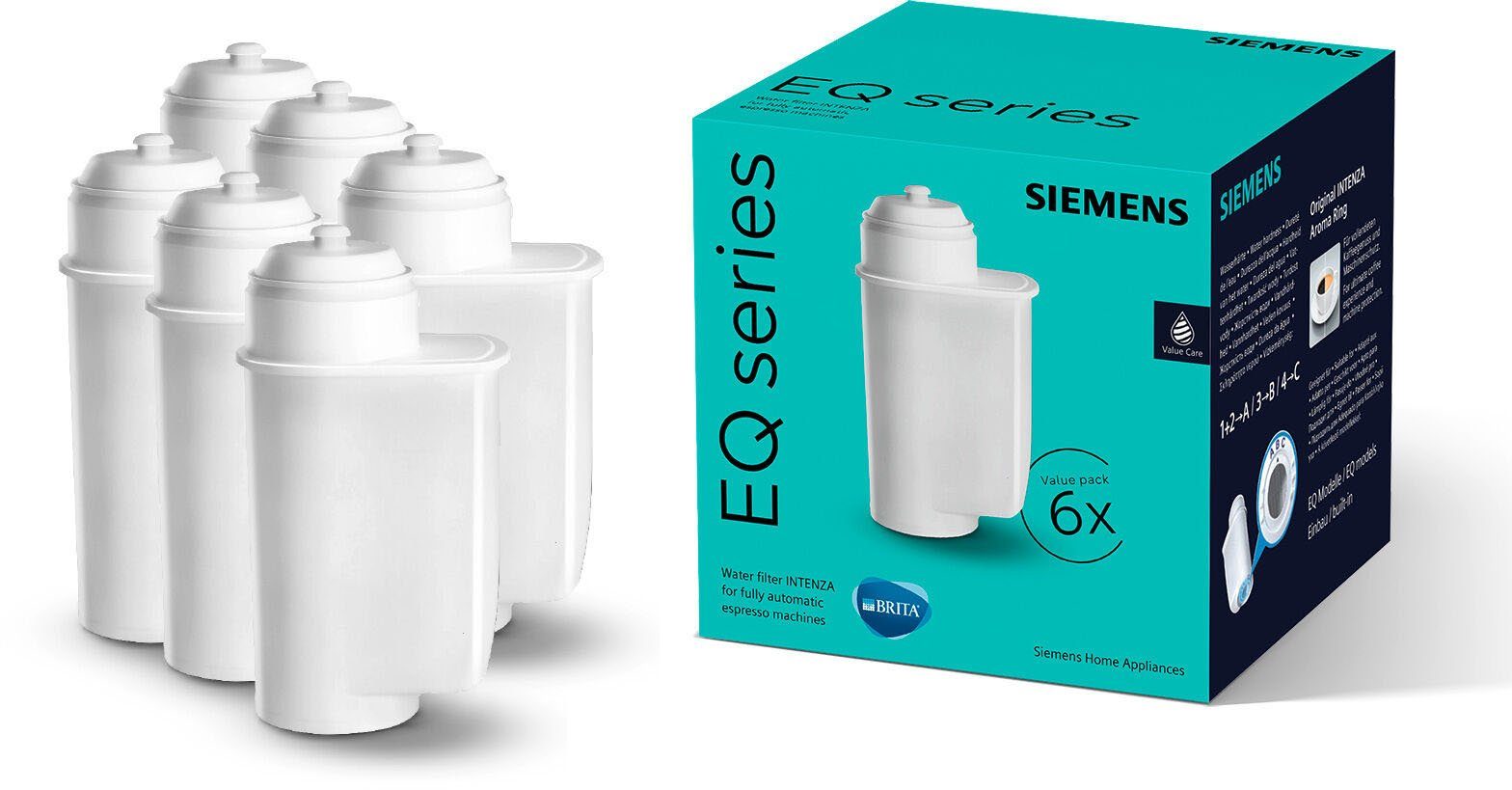 SIEMENS Wasserfilter BRITA INTENZA TZ70063A, Zubehör für Geeignet für alle Kaffeevollautomaten der EQ. Reihe: EQ.300, EQ.500, EQ.6, EQ.700, EQ.9 Plus sowie Einbauvollautomaten.