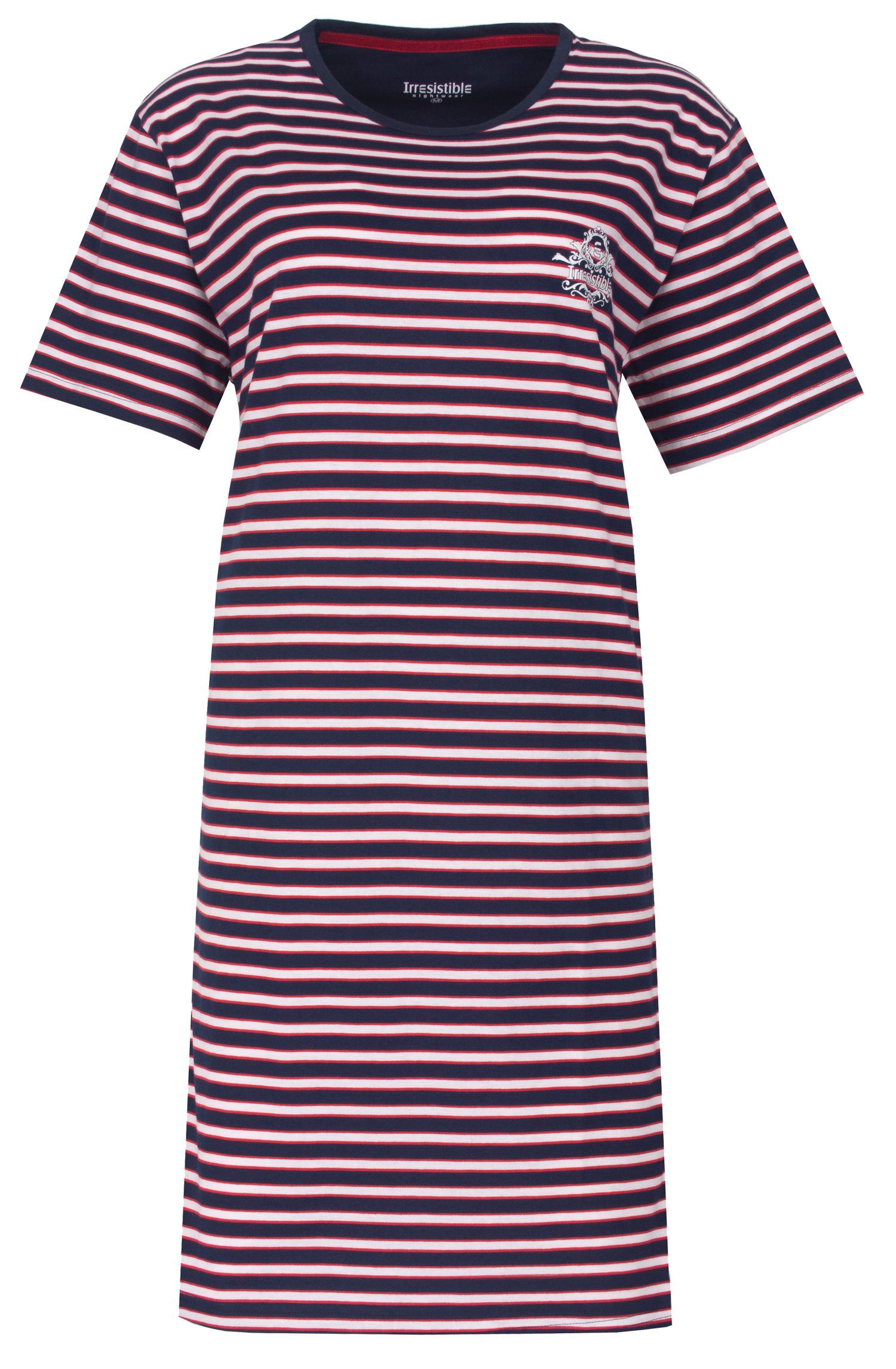 Irresistible Nachthemd Modisches Damen Schlafshirt mit kurzem Arm (1-tlg) Baumwolle