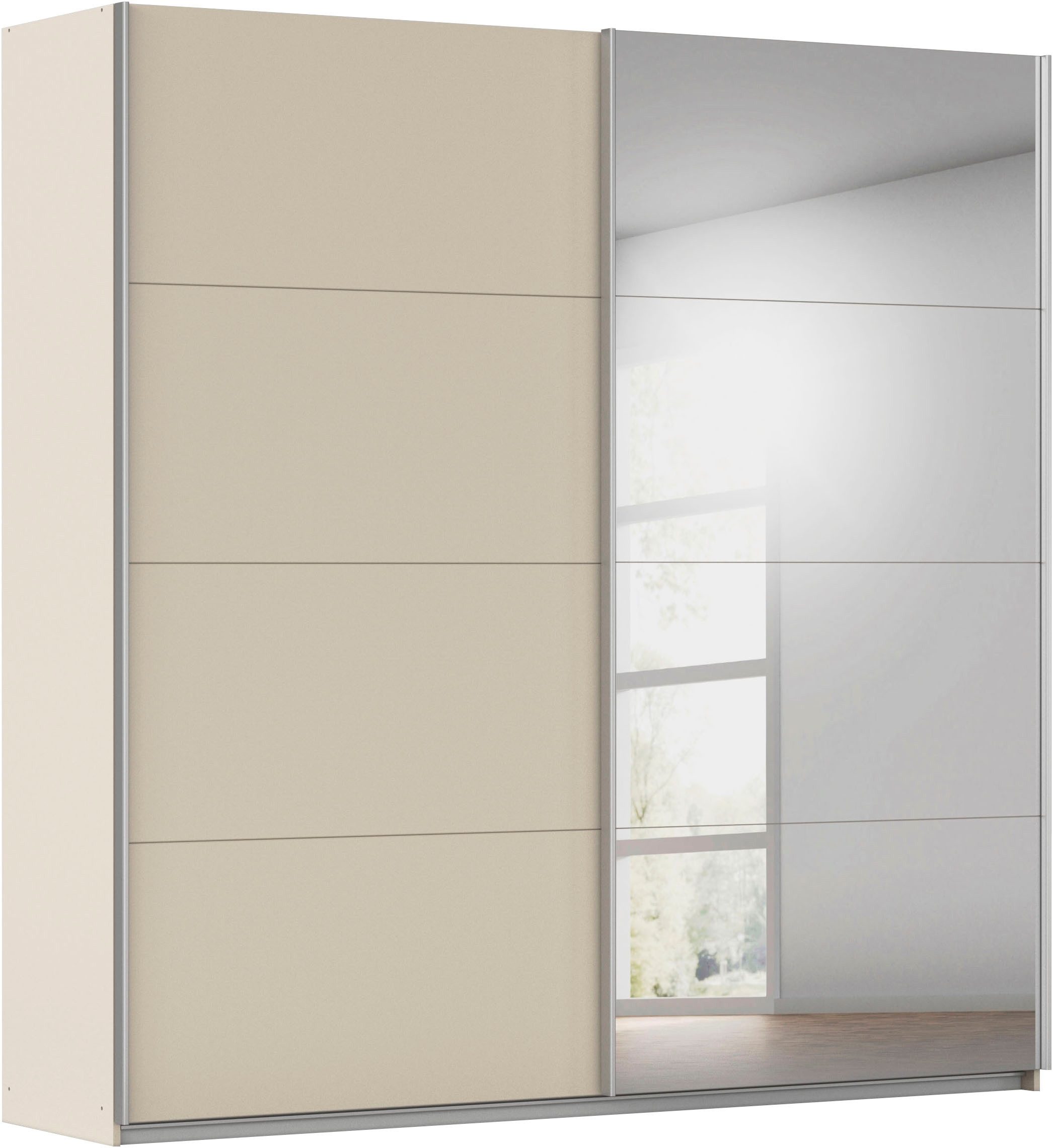 rauch Schwebetürenschrank Kleiderschrank Schrank Garderobe Schlafzimmerschrank CORTONA (erhältlich in Breite: 136/181/203/226/271/315/360 cm, Höhe: 210/229 cm) in 3 Ausstattungen BASIC/CLASSIC/PREMIUM (SOFT-CLOSE) MADE IN GERMANY