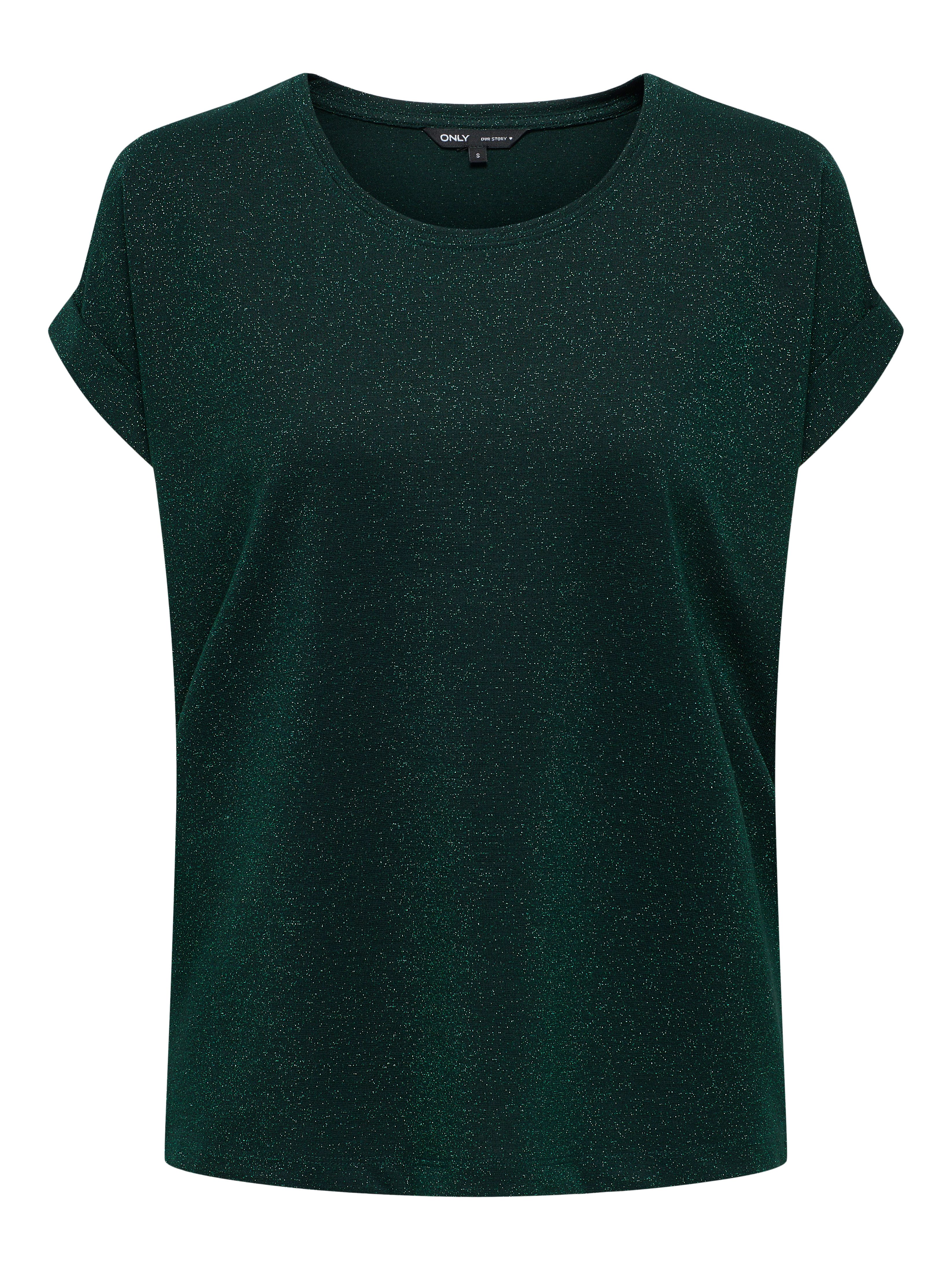 ONLY Kurzarmshirt ONLMOSTER GLITTER S/S TOP NOOS JRS mit Glitzerdetail – Bild 5 von 5
