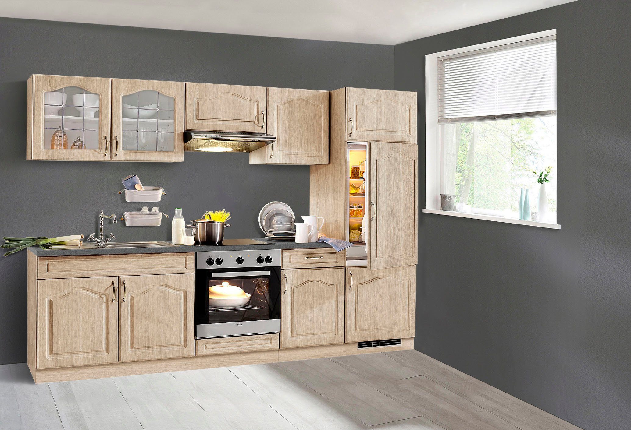 wiho Küchen Küchenzeile Linz, ohne E-Geräte, Breite 270 cm