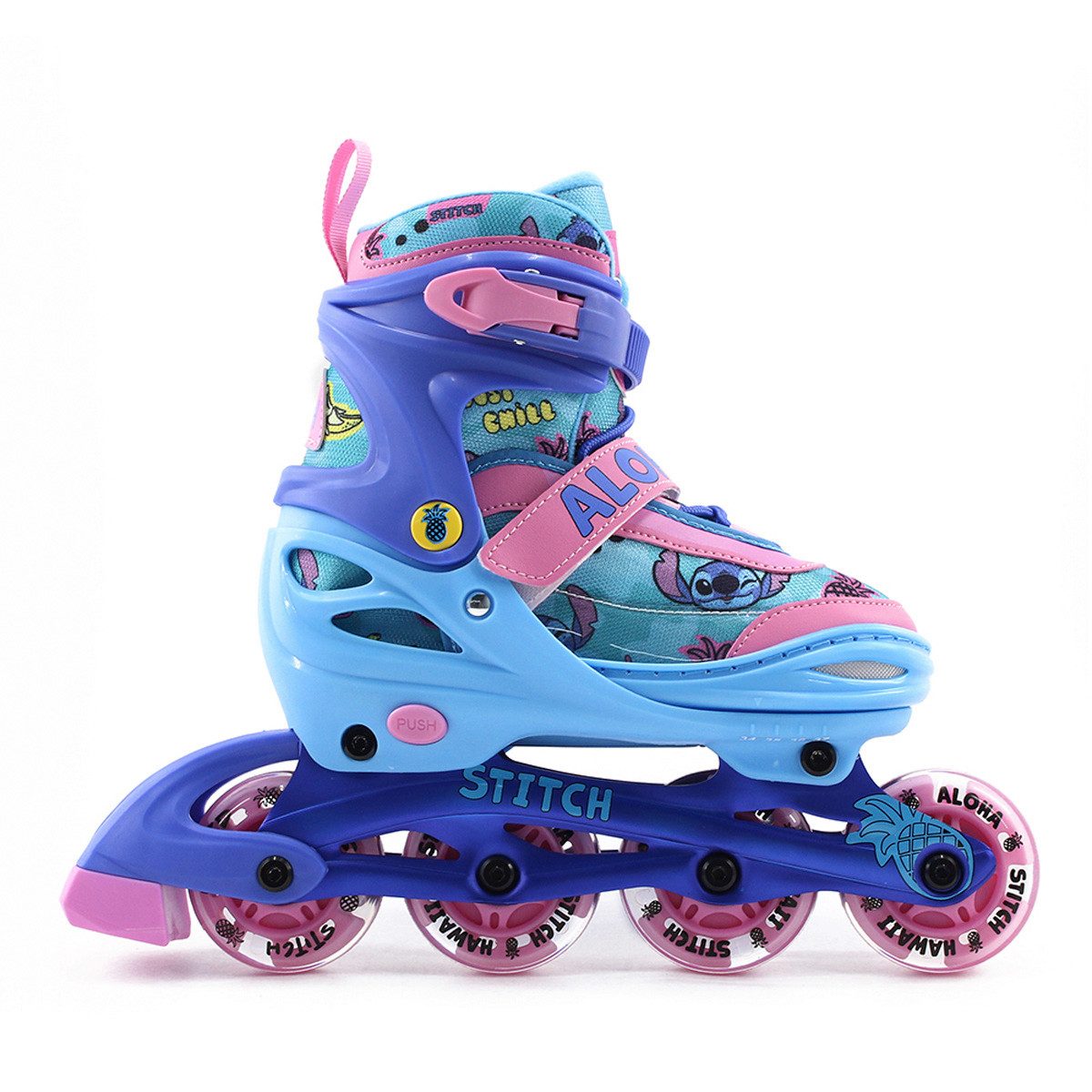 Lilo & Stitch Inlineskates 3-in-1 verstellbar mit LED Rollen und Aluminiumrahmen für Kinder – Bild 4 von 5
