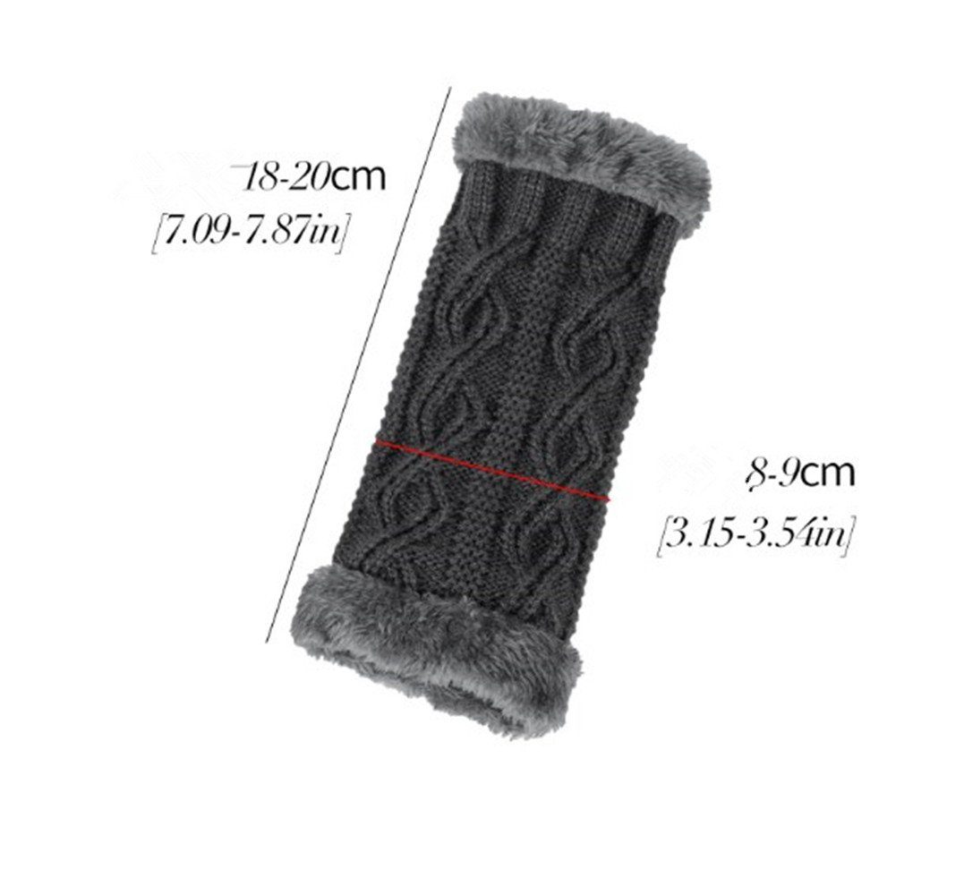 XDeer Strickhandschuhe 2 Paar Fingerlose Handschuhe günstig online kaufen