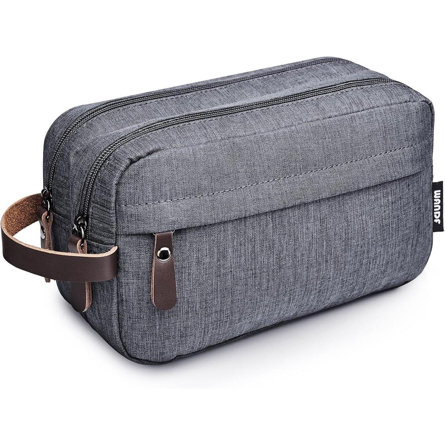 LuxusKollektion Kulturbeutel Kulturbeutel Herren Reise Kosmetiktasche B Denim Grau