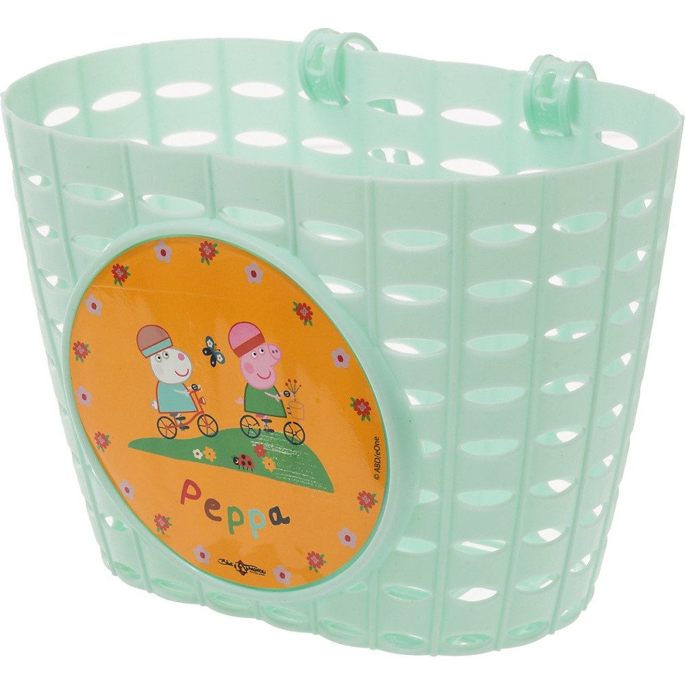 Bike Fashion Fahrradkorb Kinder Fahrradkorb Lenkerkorb "Peppa Pig (Wutz)", mint