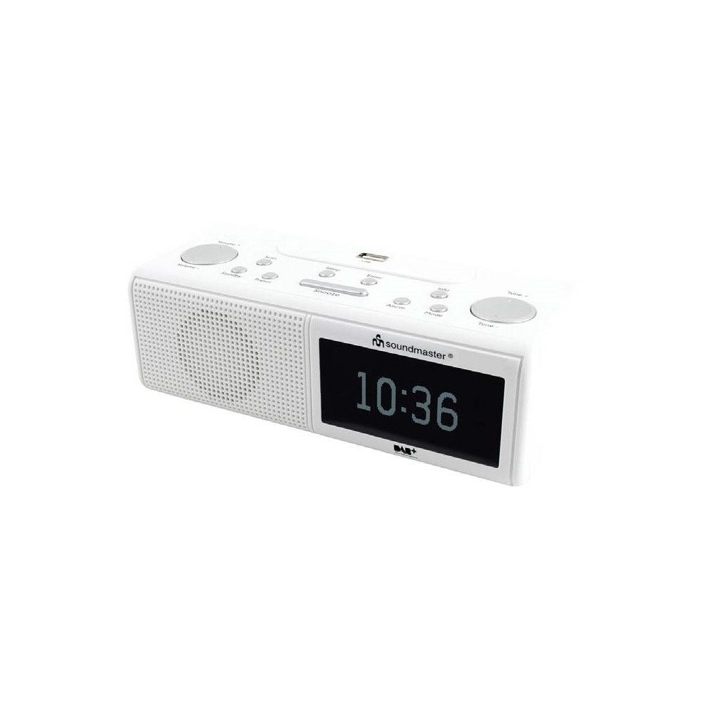 Soundmaster Soundmaster UR8350WE Uhrenradio DAB+ und USB. Uhrenradio (Tuner für UKW/DAB+, DAB+/UKW-RDS Uhrenradio)