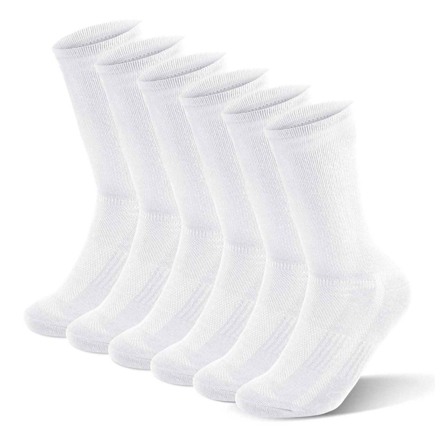 LuxusKollektion Sportsocken Rennradsocken Mid-Cut Atmungsaktiv Weiß 43-46