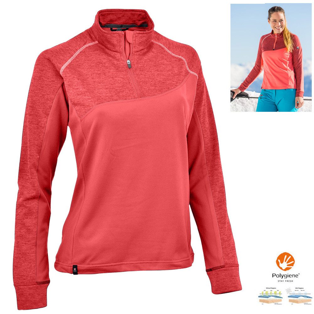 Maul Trekkingjacke Maul - Nettetal fresh Damen Fleece Sport Langarmshirt, coral