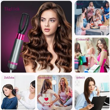 HYIEAR Warmluftbürste Haarbürste Haarstyler,5-in-1Multifunktions Haarstyling, 1200W, Curly Hot Air StylerHeißluftbürste, Removable, 3 Geschwindigkeiten