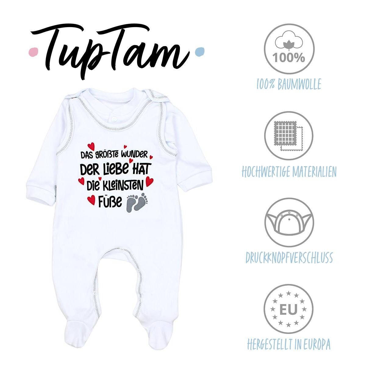 TupTam Strampler TupTam Unisex Baby Strampler Set Spruch Mamas & Papas Schatz