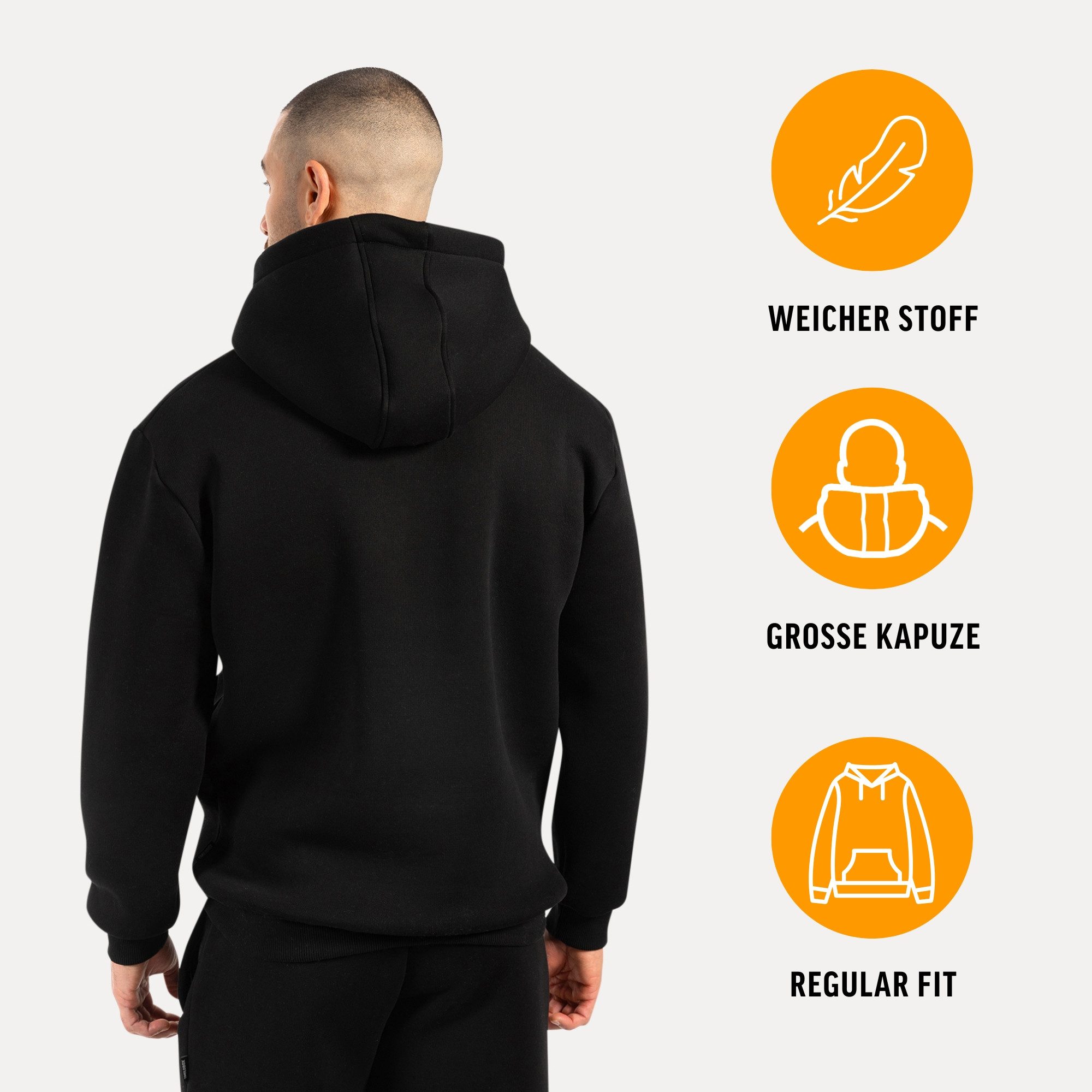 Smilodox Hoodie Ilyas, Regular Fit Kapuzen Pullover, weicher Stoff, Metalla günstig online kaufen