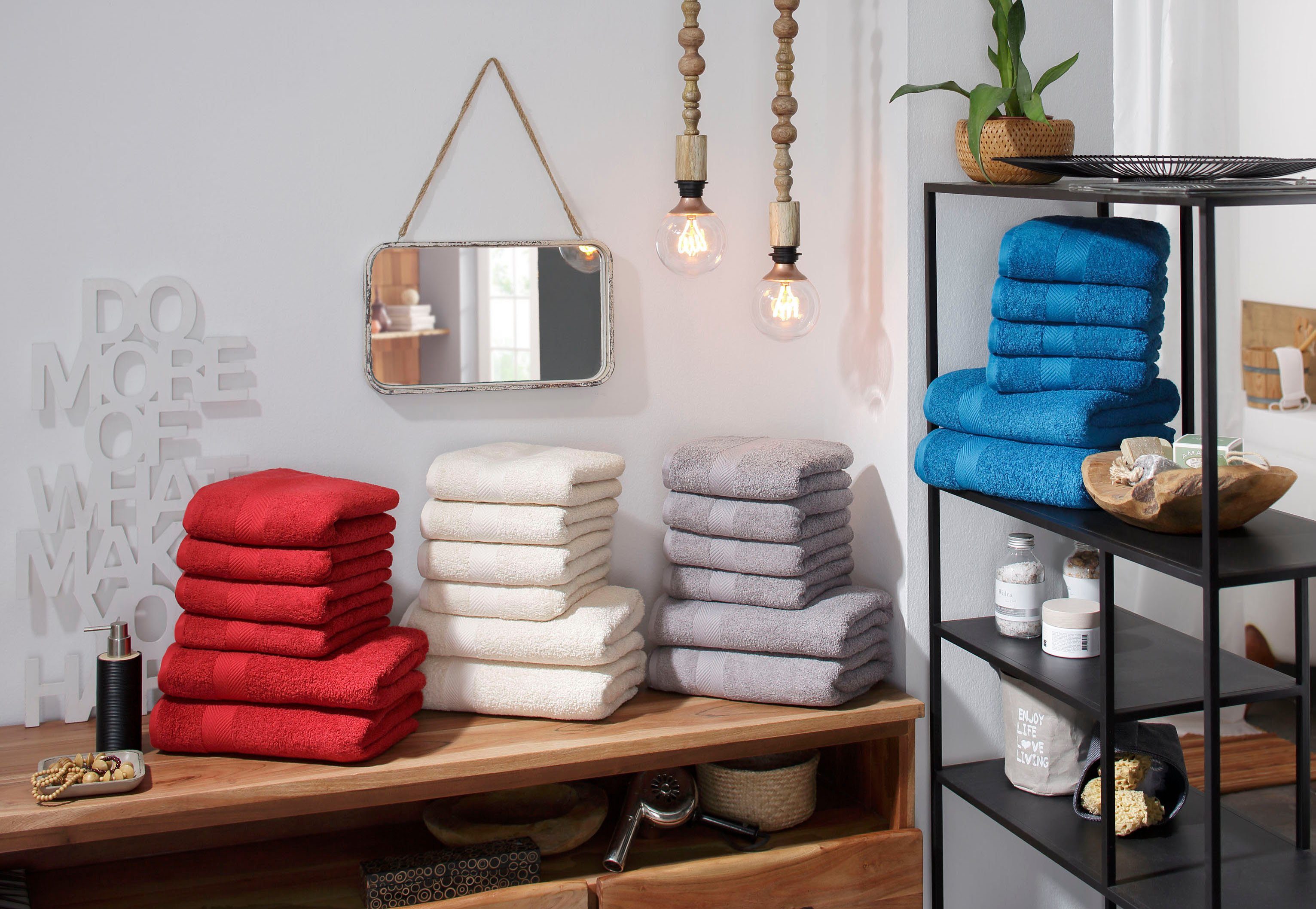Badetücher Walkfrottee Baumwolle affaire Home (2-St), aus Eva, 550g/m², 100 flauschig, creme Handtuchset % Premium-Qualität