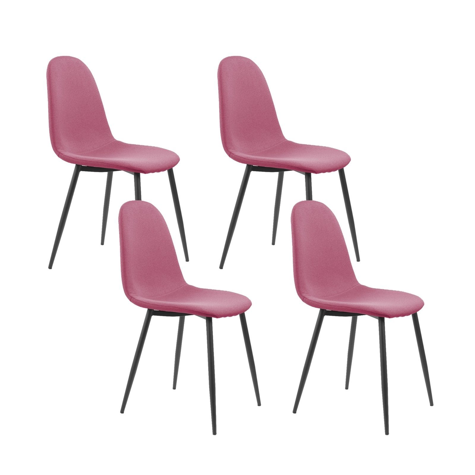HTI-Living Esszimmerstuhl Stuhl Savannah Webstoff 4er-Set (Set, 4 St), Küchenstuhl Pink