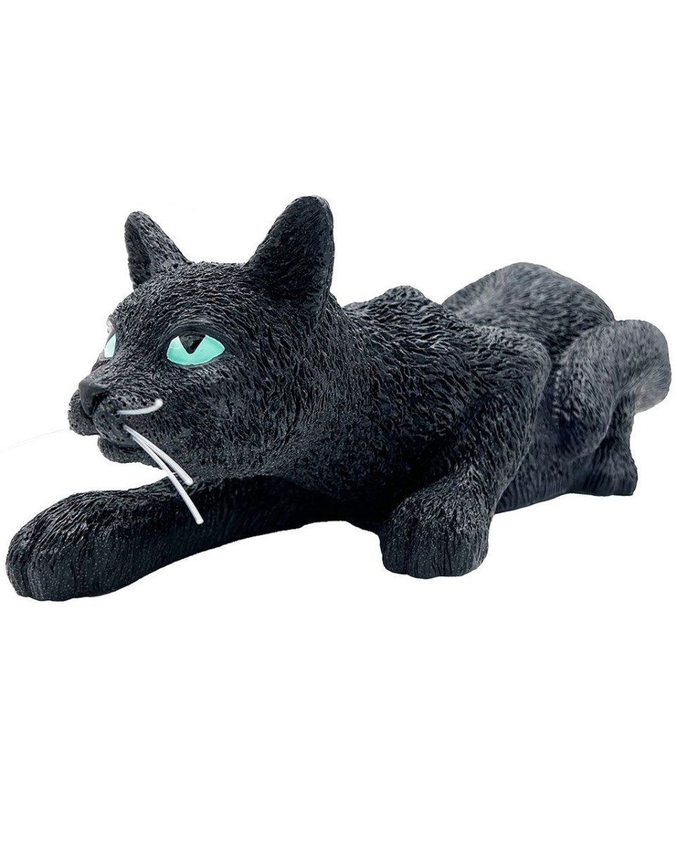 Horror-Shop Dekoobjekt Schwarze Halloween Katze als Deko