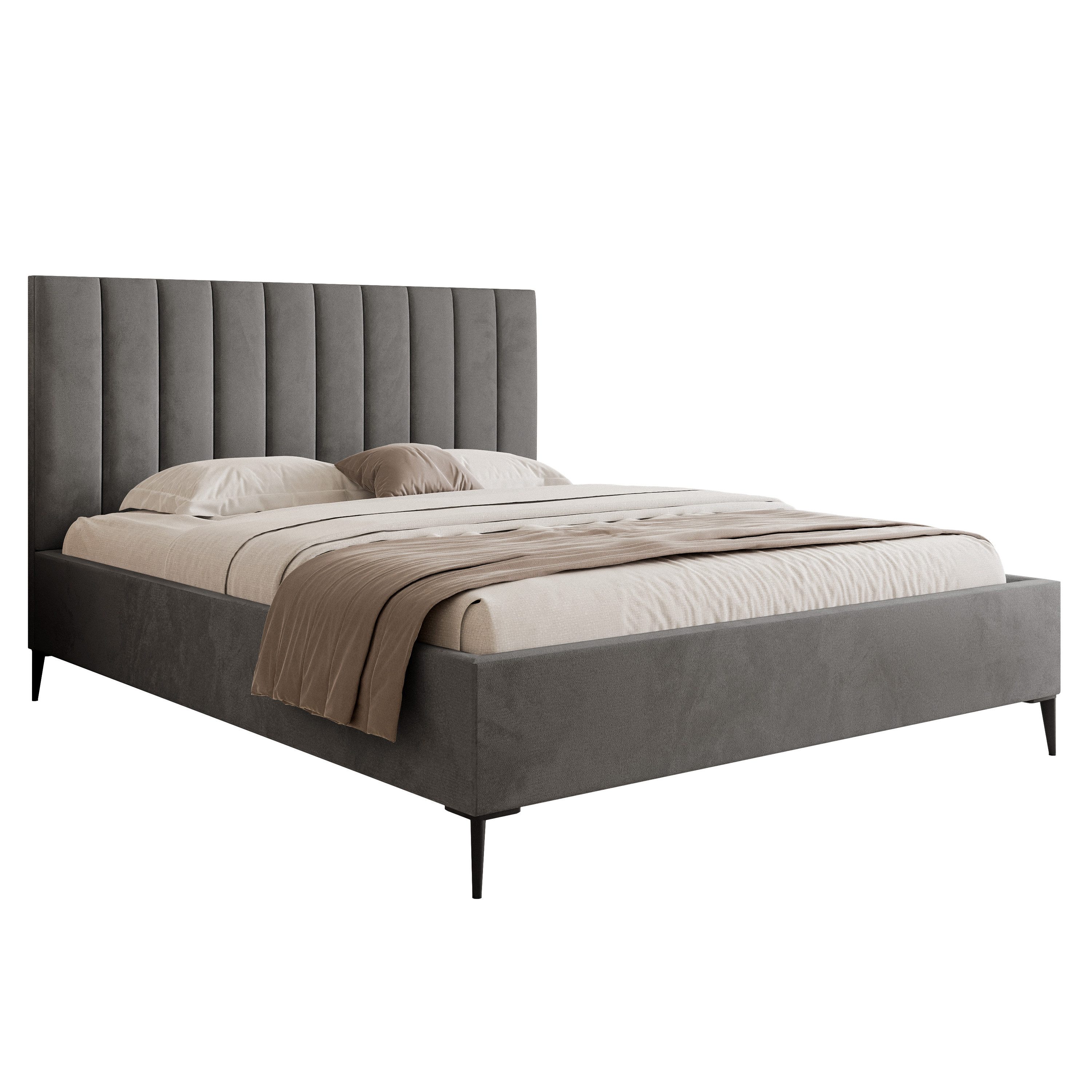 Goldstoff Polsterbett Elegantes Bett mit hohem günstig online kaufen