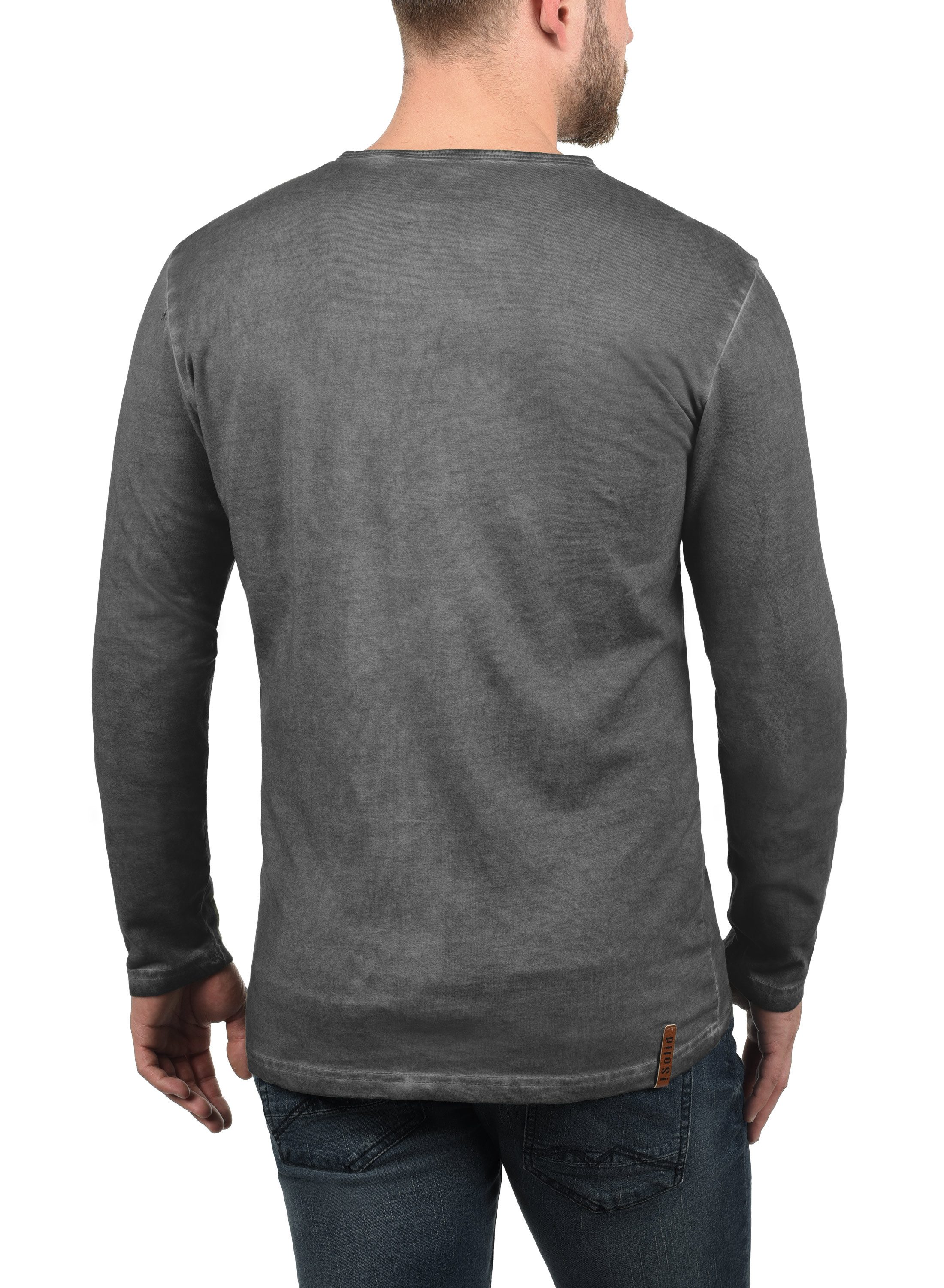 !Solid Rundhalsshirt SDTimur Longsleeve mit Used-Look Waschung