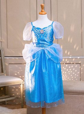 Rubie´s Kostüm Disney Prinzessin Cinderella Glitzerkostüm für Kin, Prinzessinnenkleid mit jeder Menge Glanz und Glitter