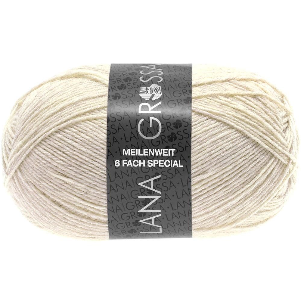 LANA GROSSA Meilenweit 6-fach 150g Unito Häkelwolle, 390 m