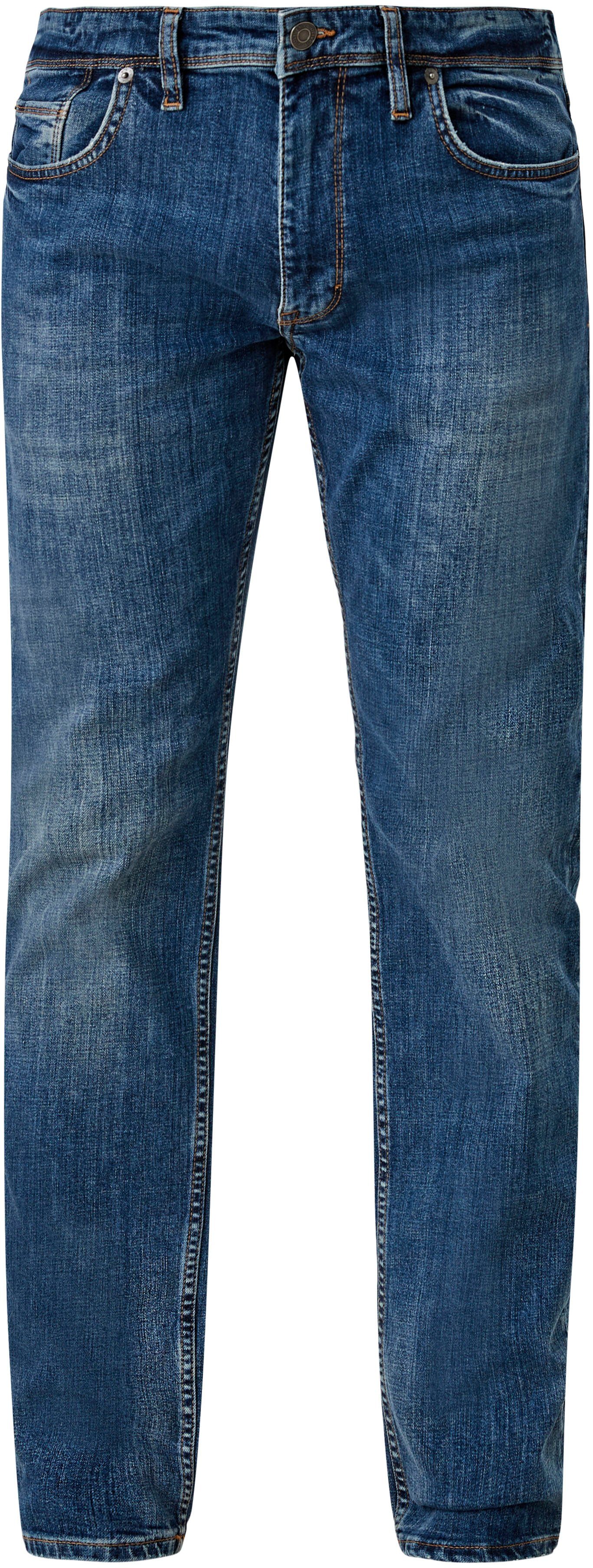 authentischer s.Oliver 5-Pocket-Jeans mit ozeanblau Waschung