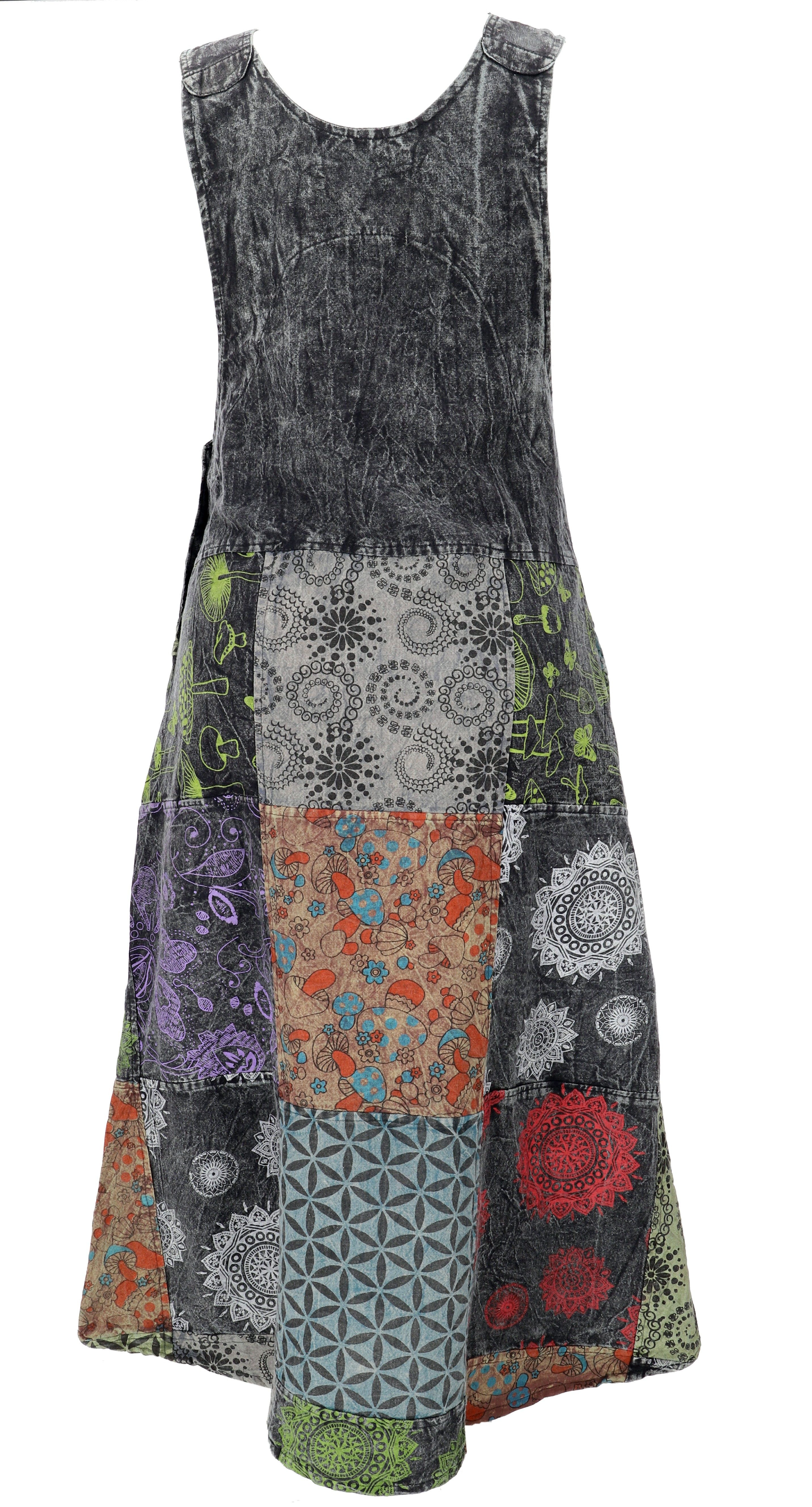 Guru-Shop Minirock Boho Latzrock, Patchwork Trägerkleid, Latzkleid.. altern günstig online kaufen