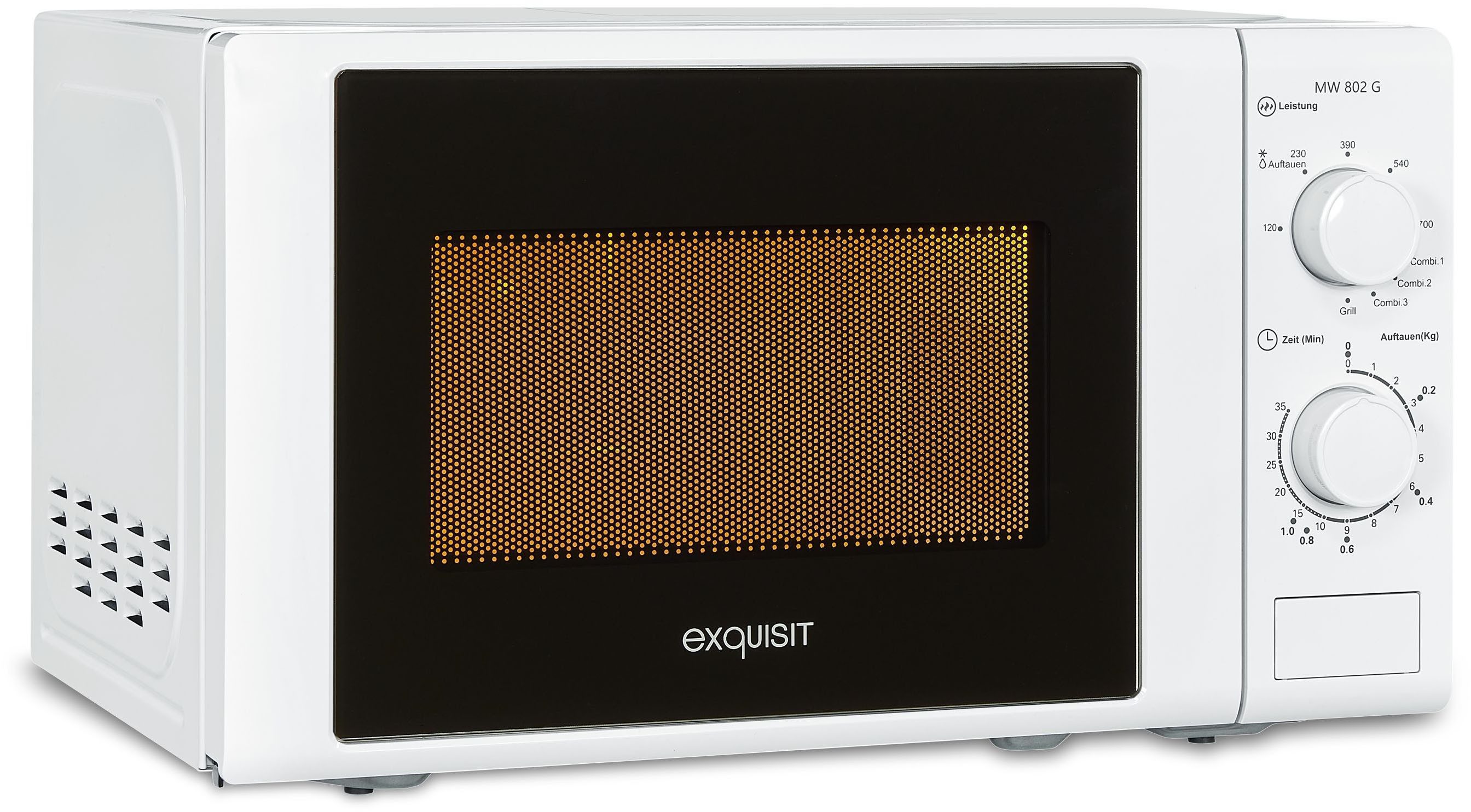 exquisit Mikrowelle MW 900-030G weiss, Grill, Mikrowelle, 20 l
