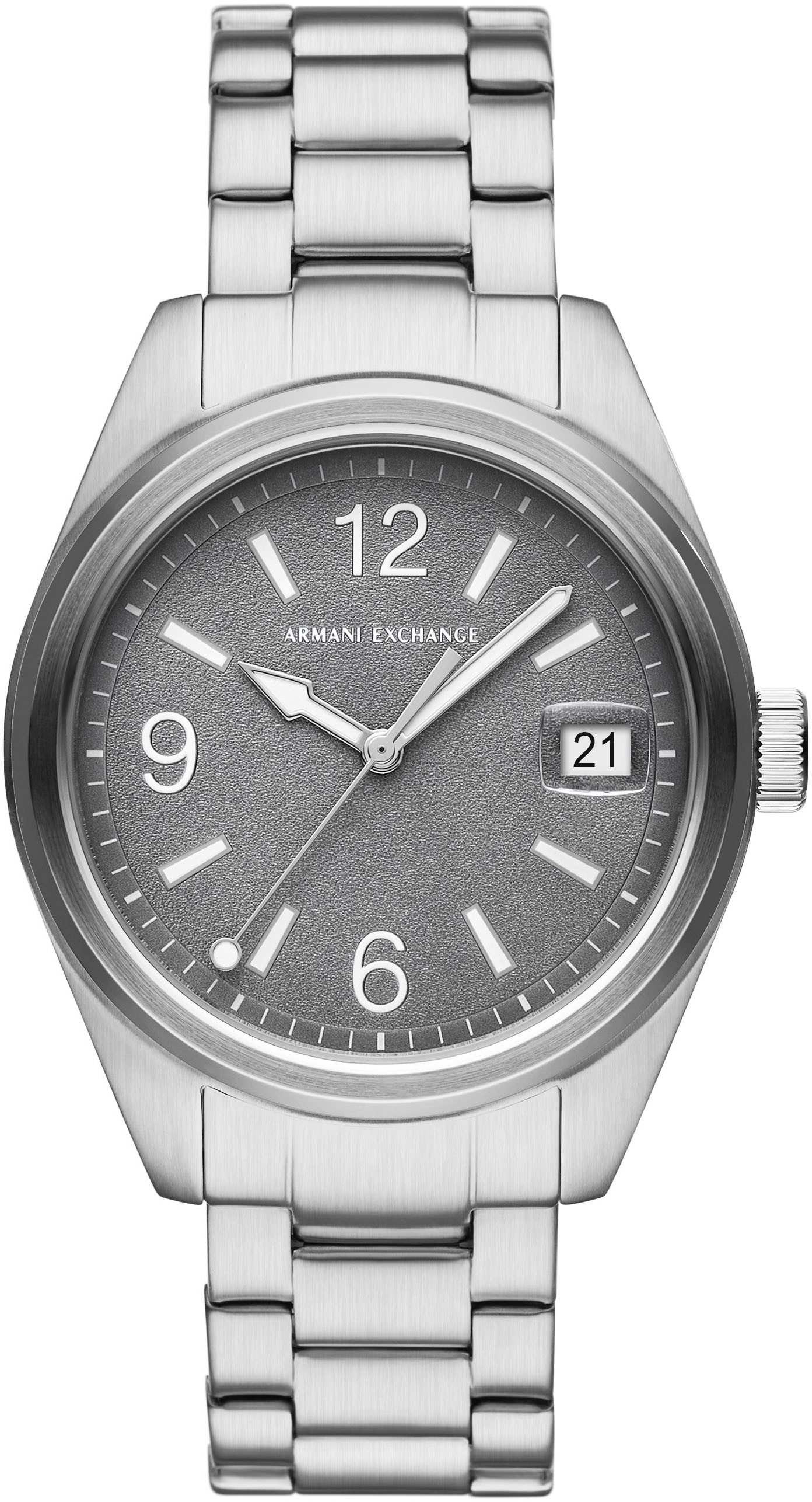 ARMANI EXCHANGE Quarzuhr AX1420, Armbanduhr, Damenuhr, Herrenuhr, Edelstahlarmband, analog, Tag