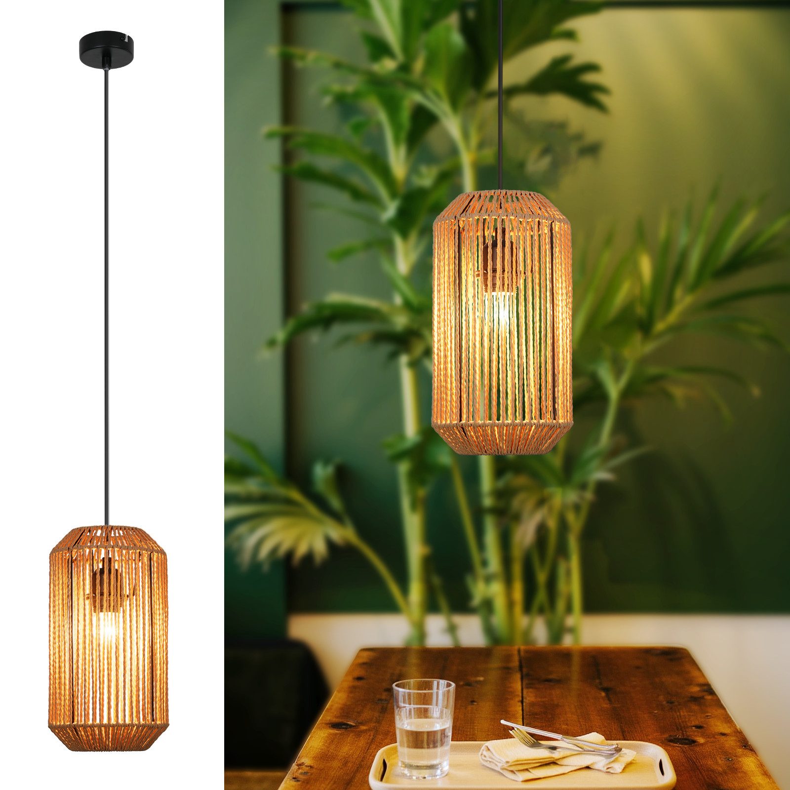 ZMH Pendelleuchte Esszimmer 1 Flammig Vintage günstig online kaufen