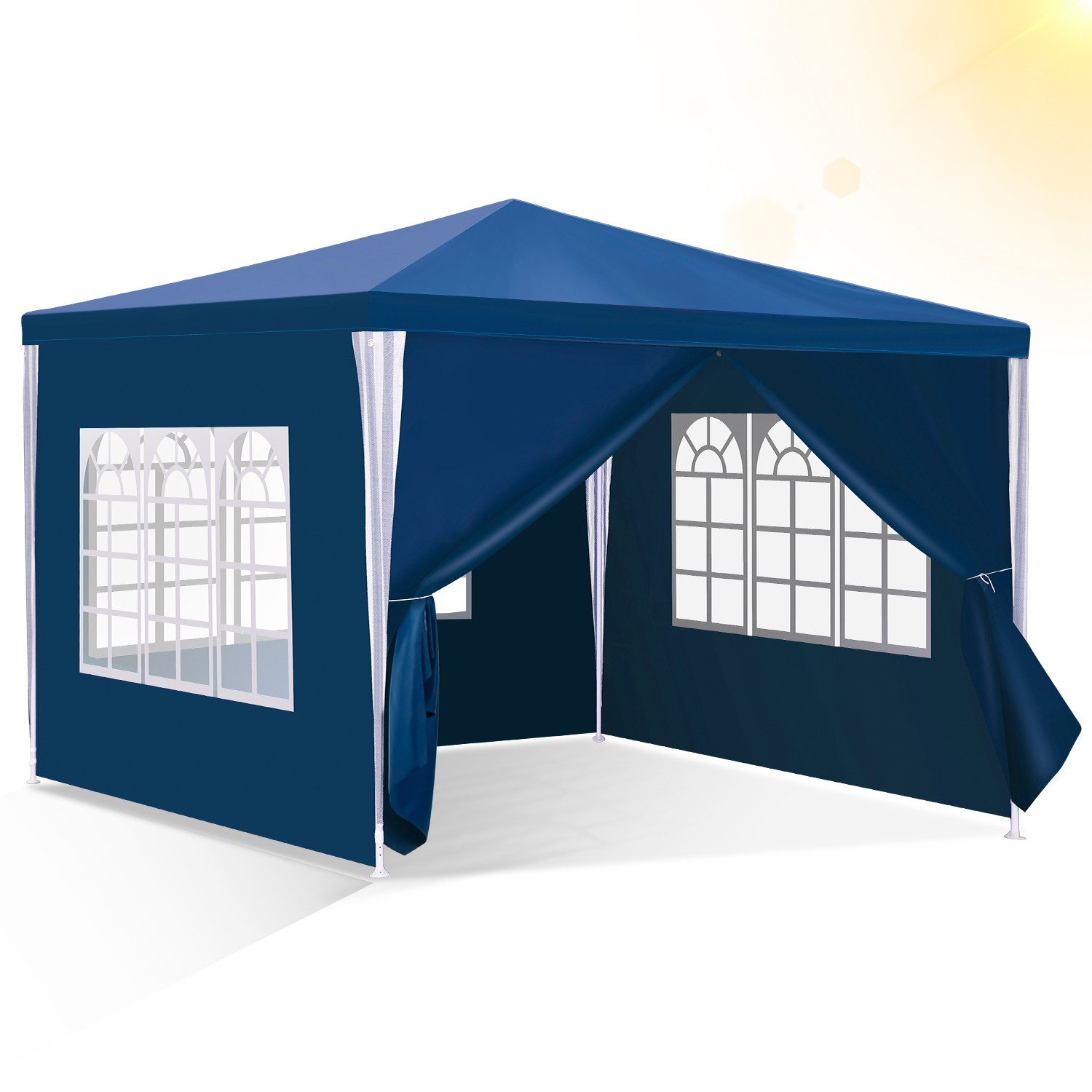 Clanmacy Pavillon Pavillon Partyzelt Festzelt Wasserdicht mit Fenster 3x3m/3X6m