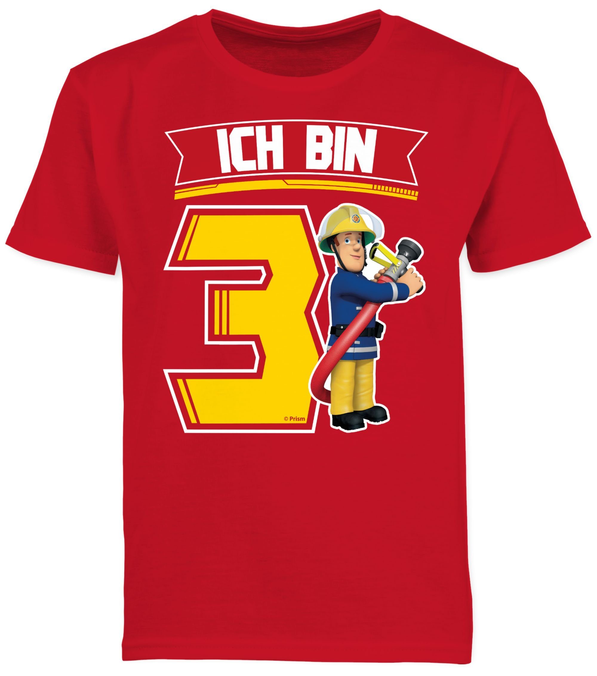 Shirtracer T-Shirt Ich bin 3 - Sam (1-tlg) Feuerwehrmann Sam Jungen