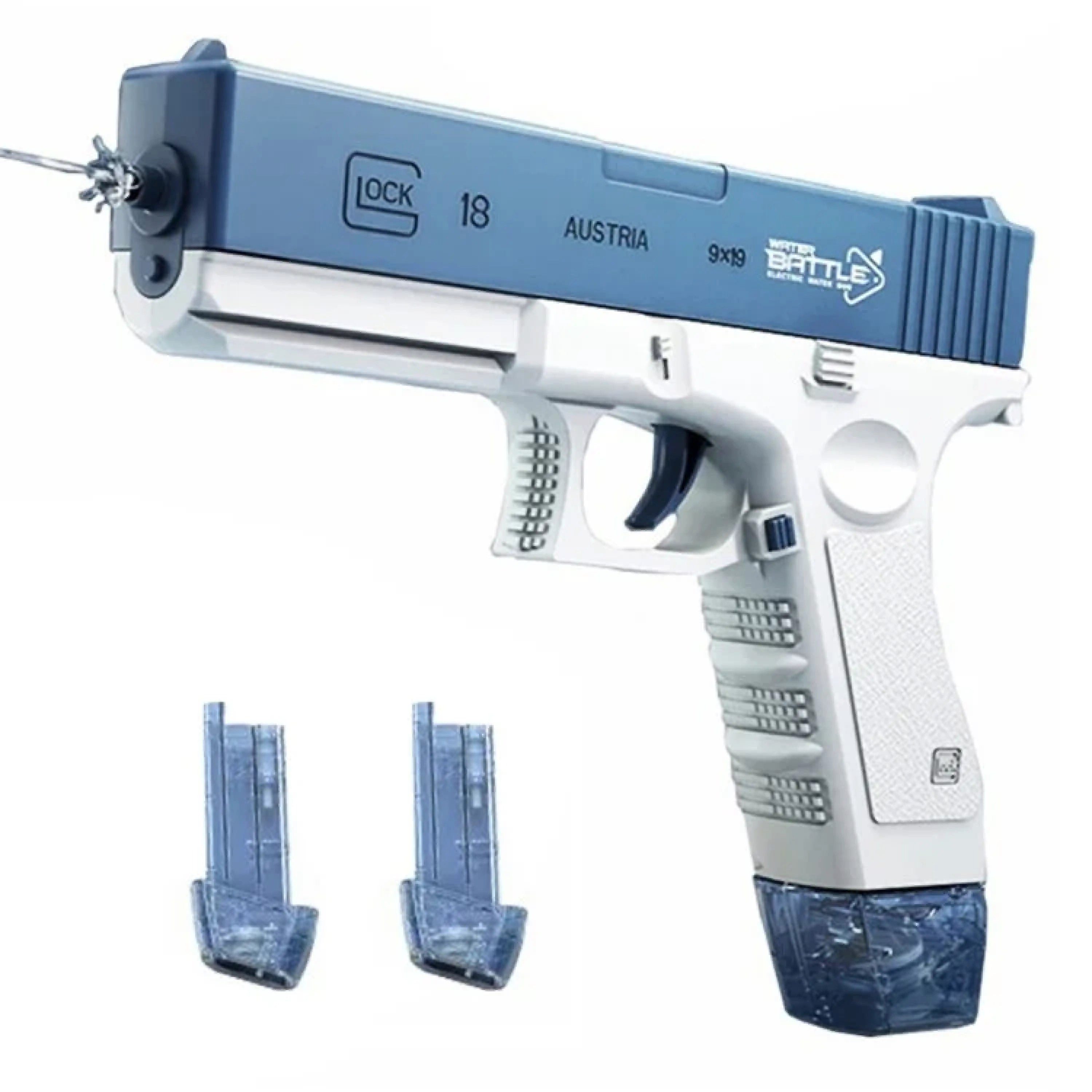 Sport-Knight® Wasserpistole Elektrische Wasserpistole für Kinder mit Akku & 2 Wassertanks