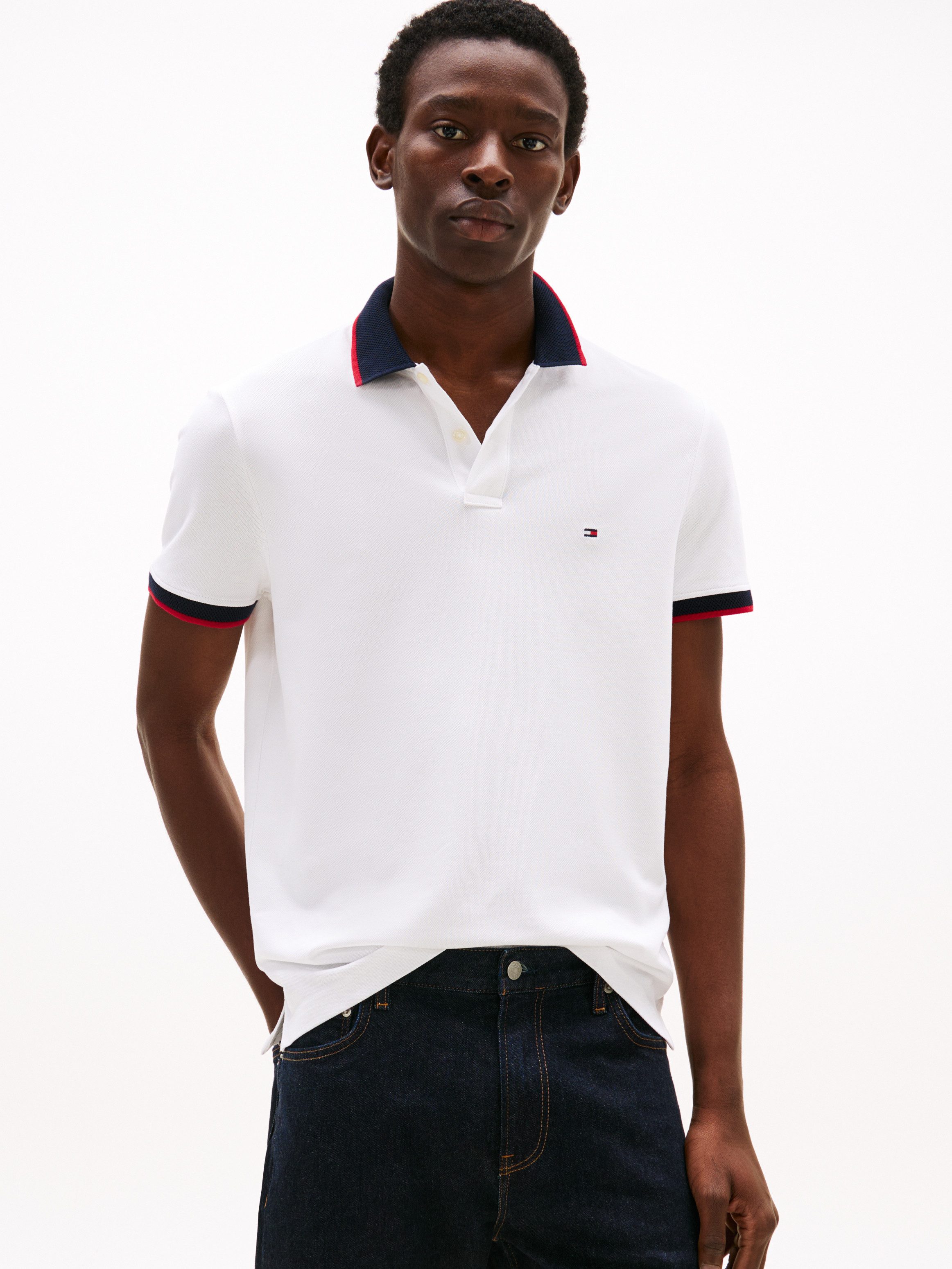 Tommy Hilfiger Poloshirt CONTRAST COLLAR CUFF günstig online kaufen