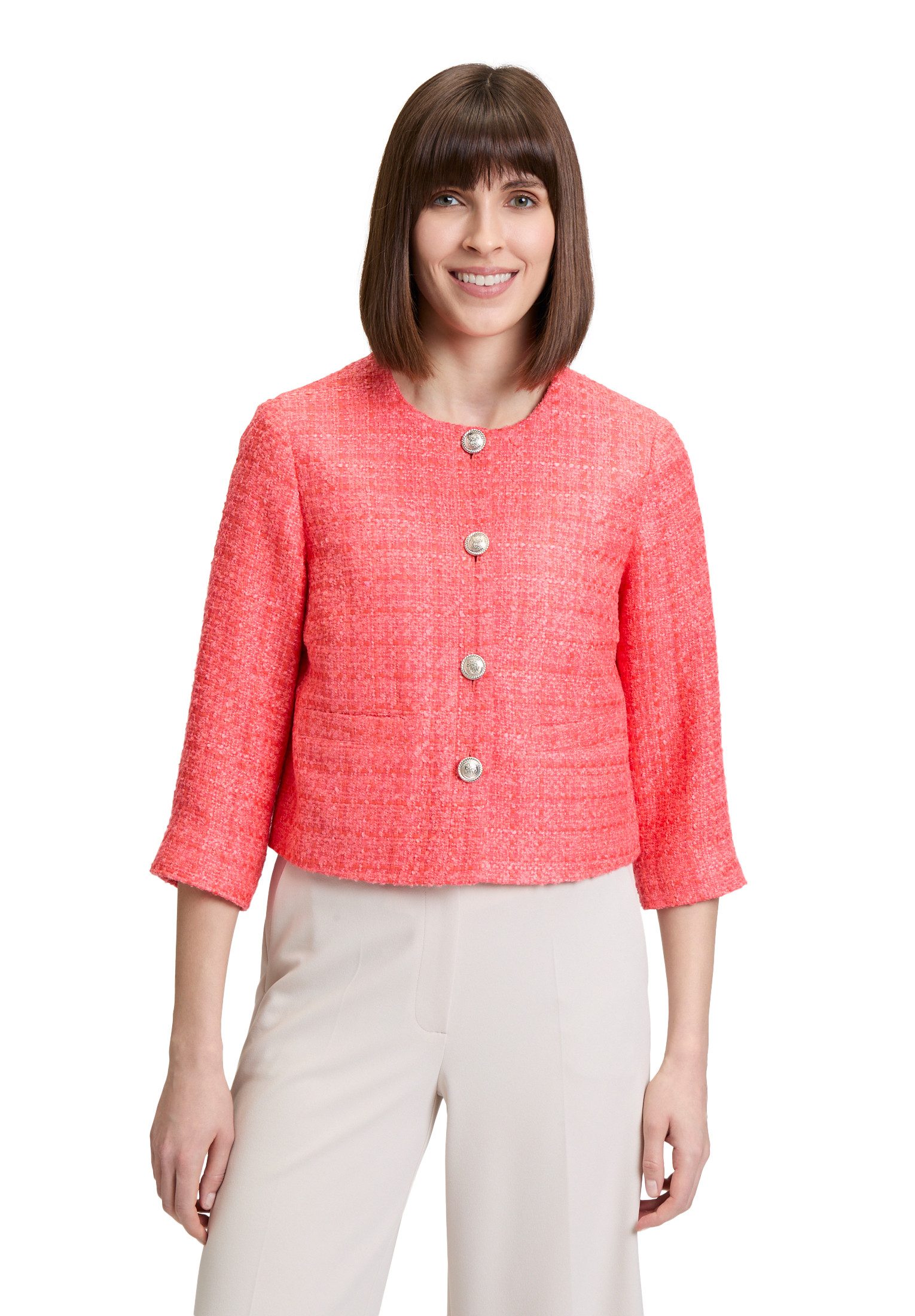 Jackenblazer Betty Barclay Blazer-Jacke mit Fransen