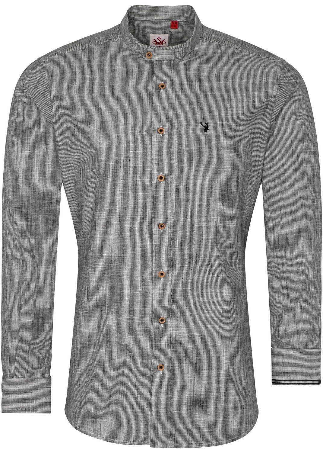 Spieth & Wensky Trachtenhemd Slim Fit Stehkragenhemd