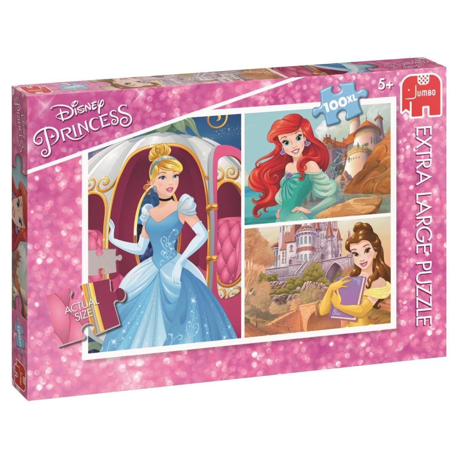 Jumbo Puzzle Jumbo 19227 Disney Princess, 100 Teile, XL Puzzle
