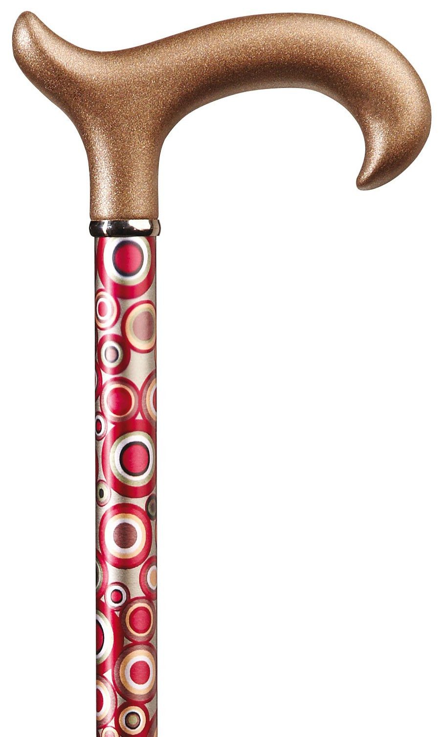 Stockshop Gehstock Gehstock Step-Derby RETRO DELUXE, eleganter, pulverbeschichteter Derby