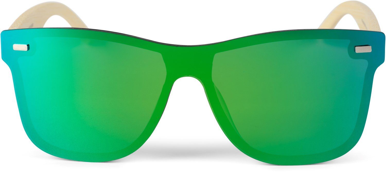 styleBREAKER Sonnenbrille Monoglas Nerd Sonnenbrille Bambus günstig online kaufen