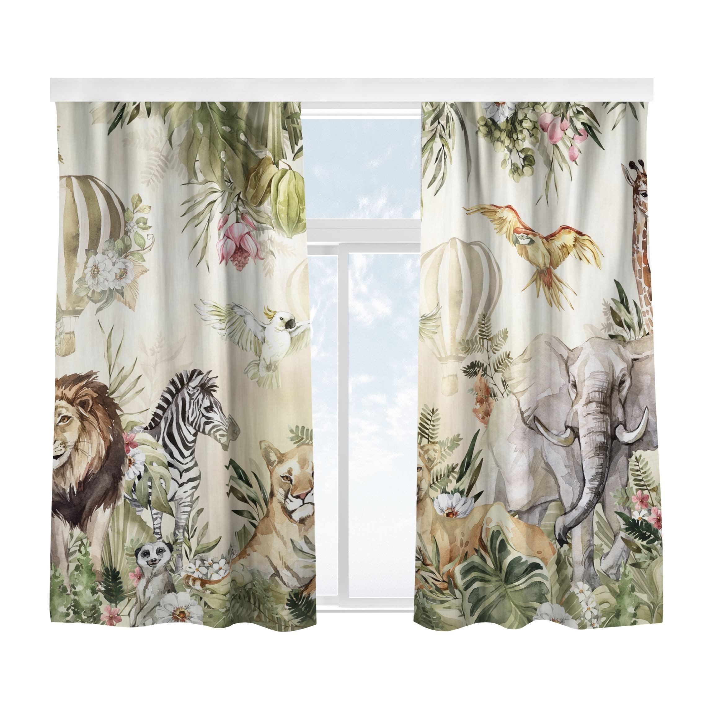 Bilderdepot24 Vorhang Gardine Natur Muster Aquarell günstig online kaufen