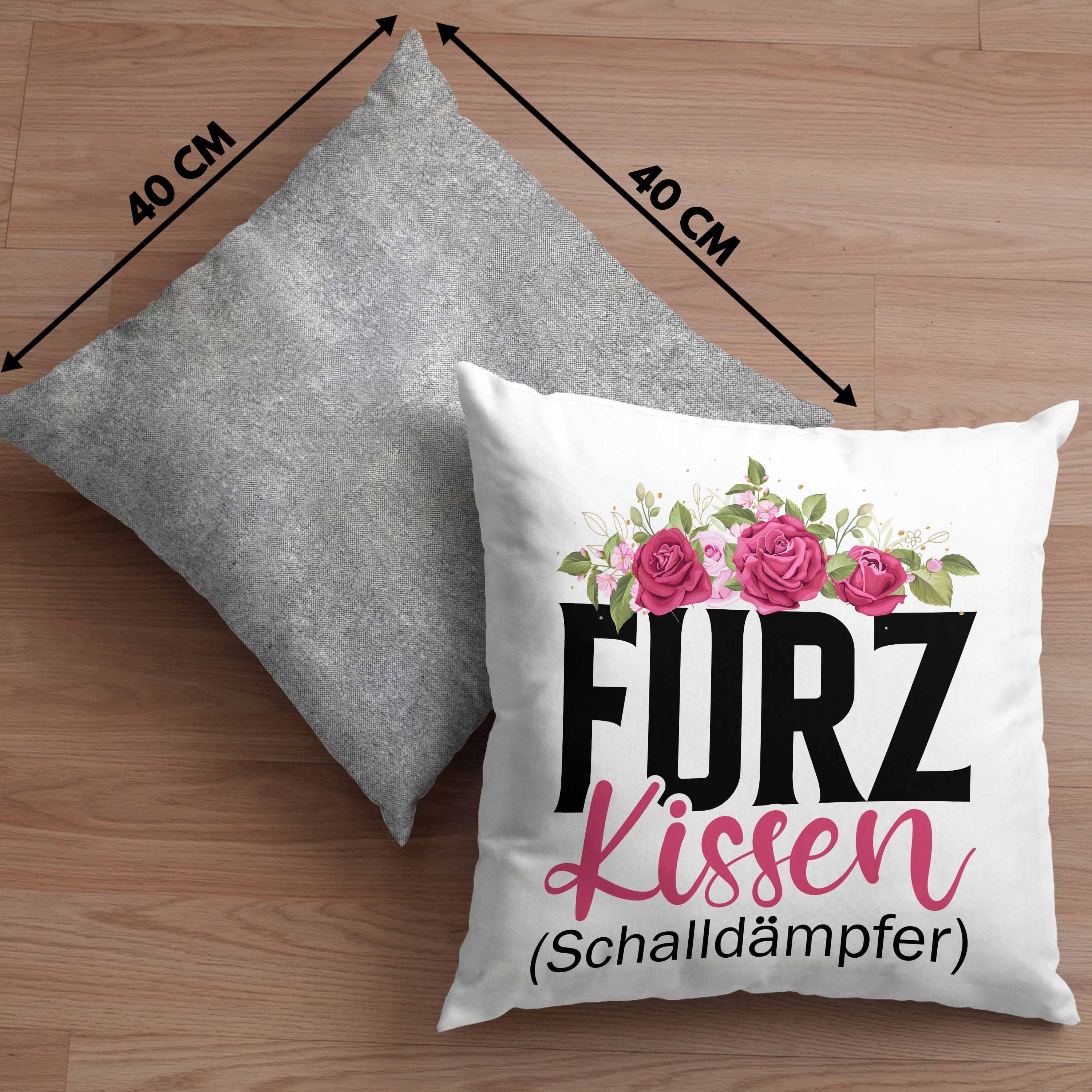 Grau Geschenkidee Trendation Schalldämpfer Kissen Dekokissen Männer Lustige - Trendation Dekokissen Lustiger Füllung mit Furzkissen 40x40 Gag