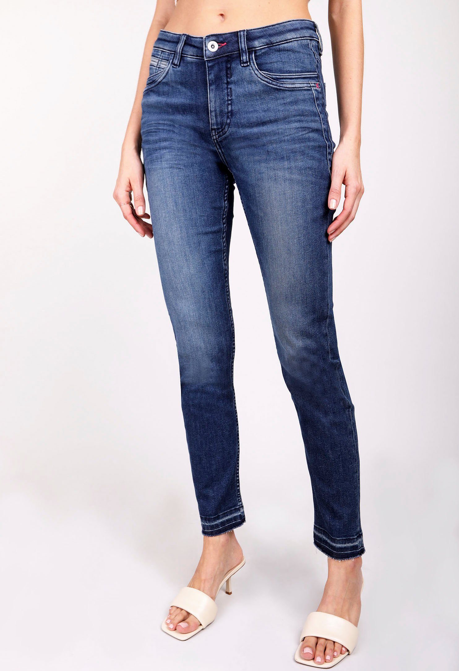 Slim-fit-Jeans NANCY für eine blue mit mid Stretchanteil Passform BLUE tolle FIRE