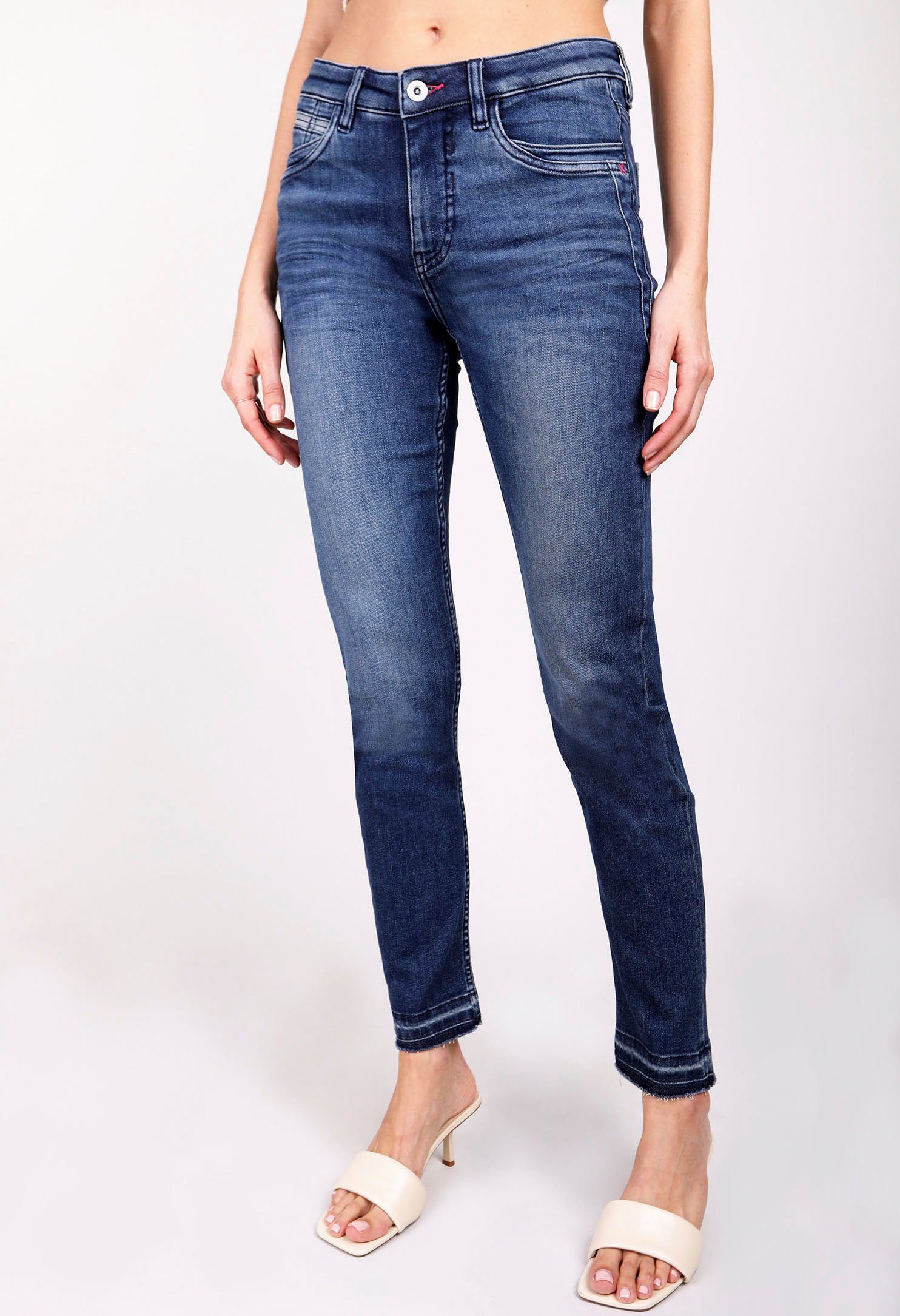 BLUE FIRE Slim-fit-Jeans NANCY mit Passform tolle mid für eine Stretchanteil blue