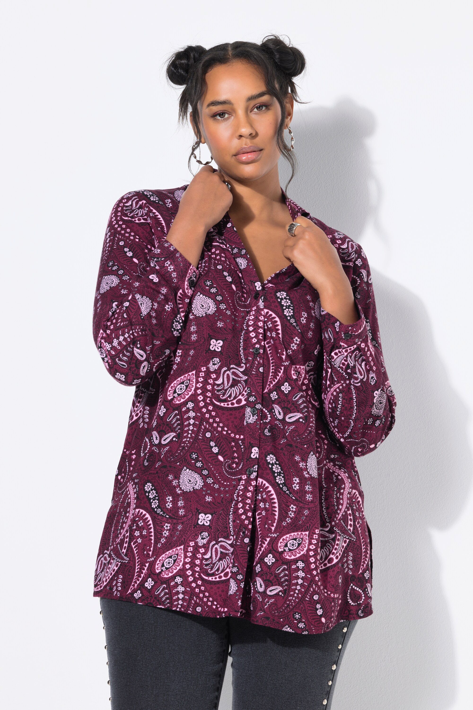 Studio Untold Hemdbluse Hemdbluse Alloverprint günstig online kaufen