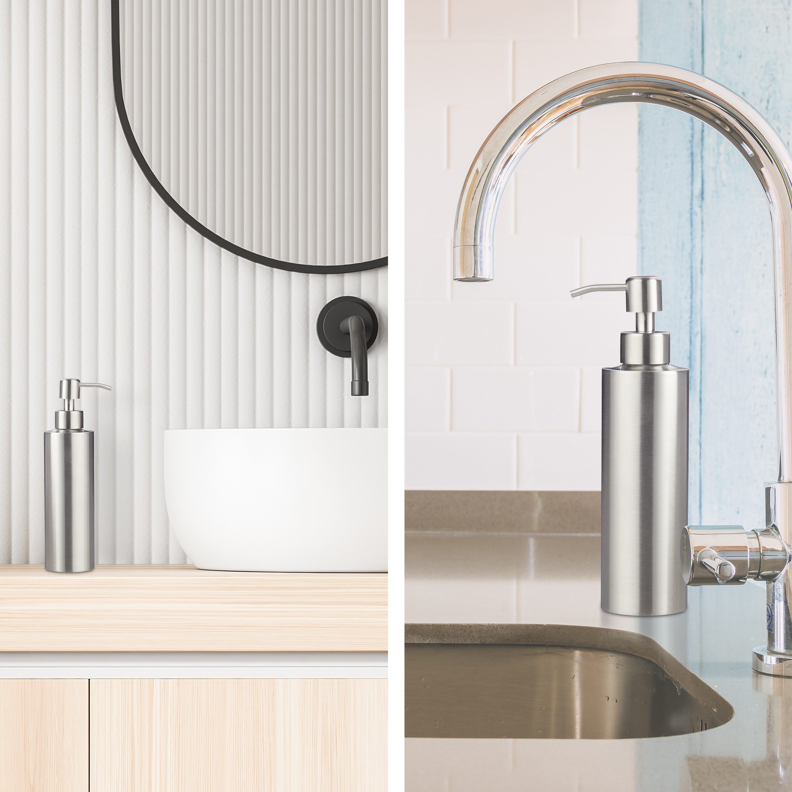 relaxdays Seifenspender Edelstahl 300 ml 2er Set günstig online kaufen