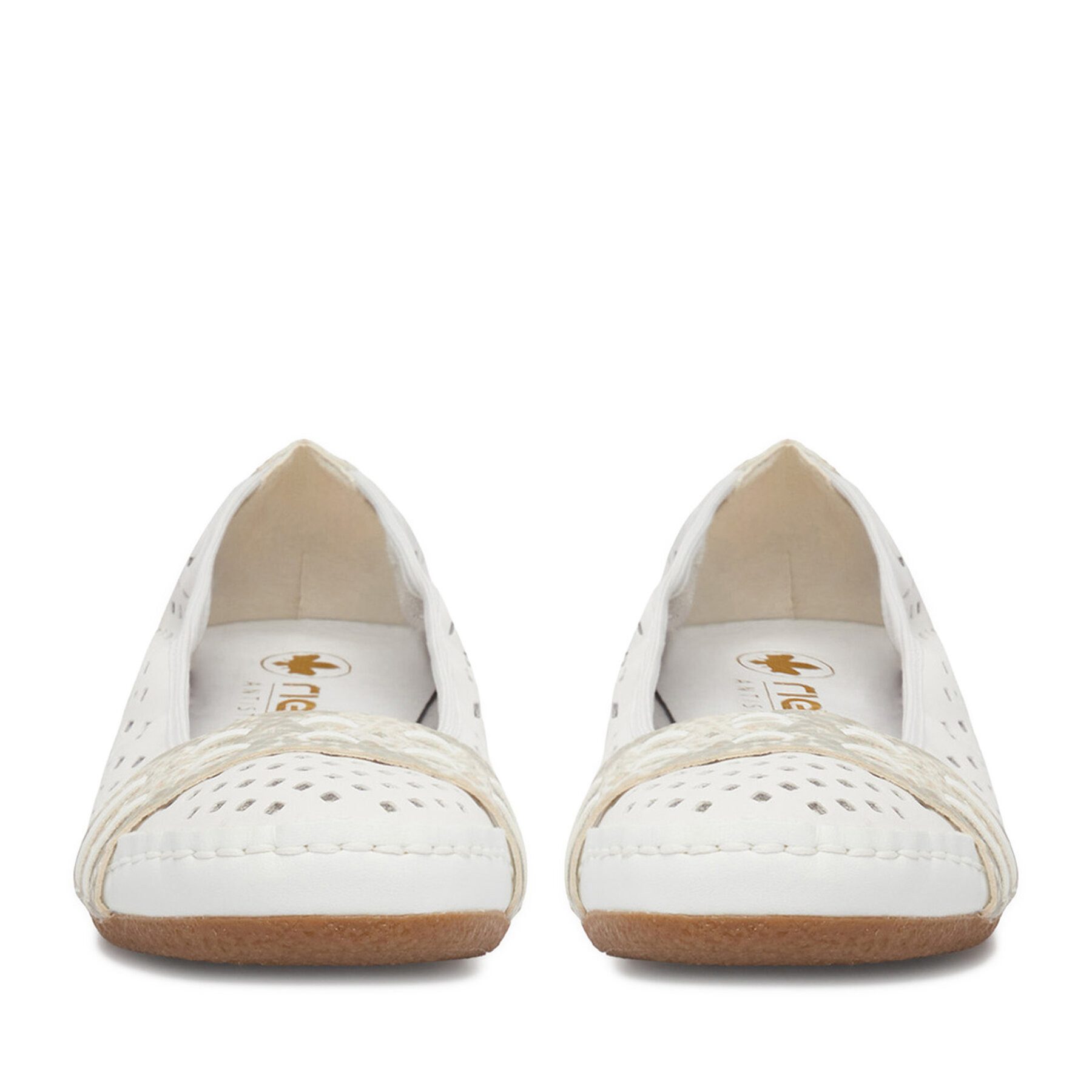 Rieker Rieker Damen-Ballerinas Weiß 41430-81 Ballerina